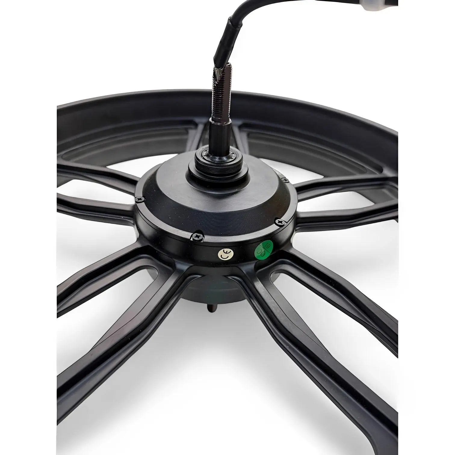 Achtervelg met motor 250W — QmWheel V20/S20 Pro & C28, zwarte kabel - AE-trading