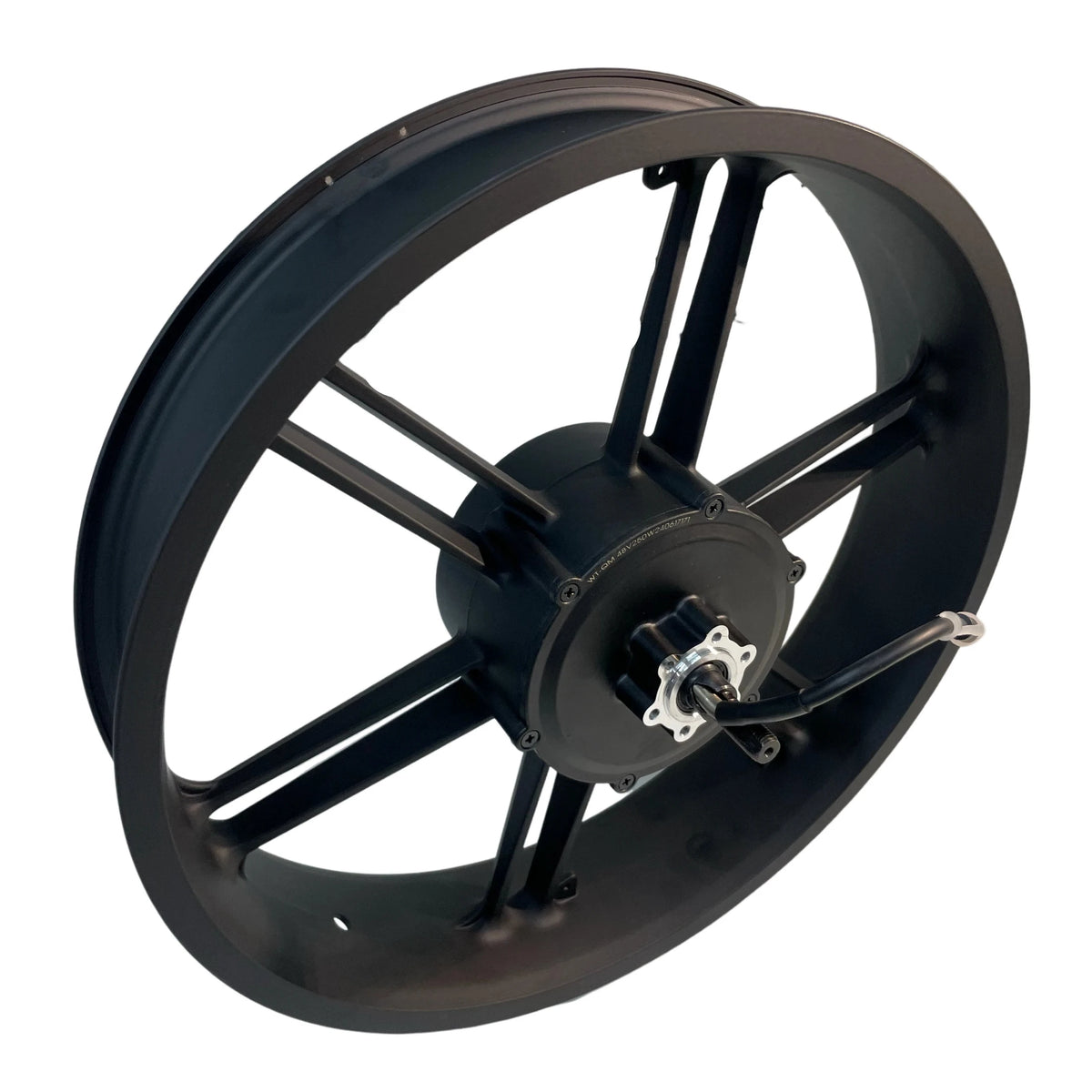 Achtervelg met motor H9 Fatbike 250W Kabel aan Linkerzijde Zwarte kabel - AE-trading