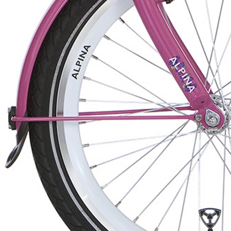 Alpina spatbordstang set 16 GP candy pink - AE-trading