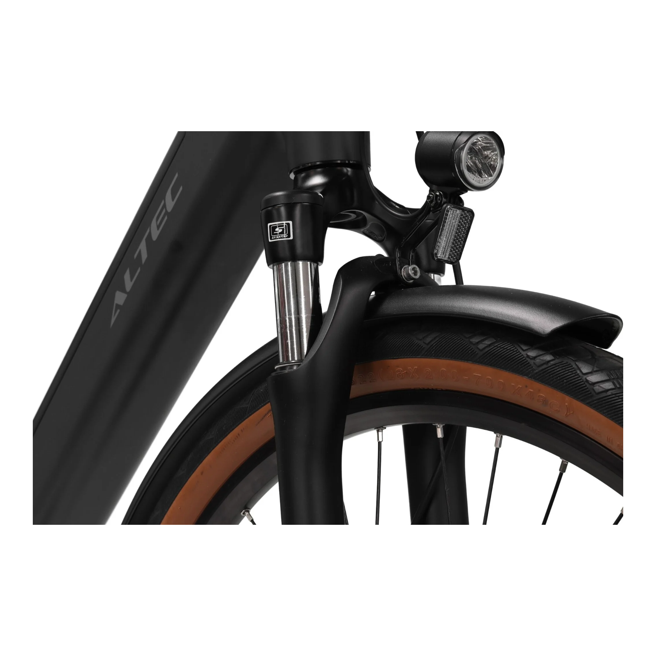 Altec Cento - Elektrische Fiets - Mat Zwart - Belt Drive - 28 inch - 48 cm - Accu 522Wh (36V, 14.5Ah) - Mivice Achterwielmotor - Hydraulische Remmen - AE-trading