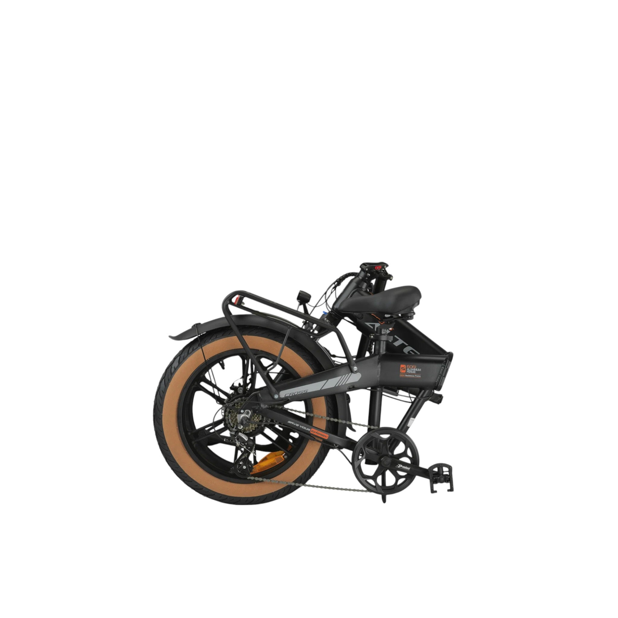 Altec Cross - Elektrische Fatbike-Vouwfiets - Mat Zwart - 20 inch - 39 cm - Accu 468Wh 36V, 13Ah - 250W Ananda Achterwielmotor - Shimano Speed 7 Versnellingen - Hydraulische Schijfremmen