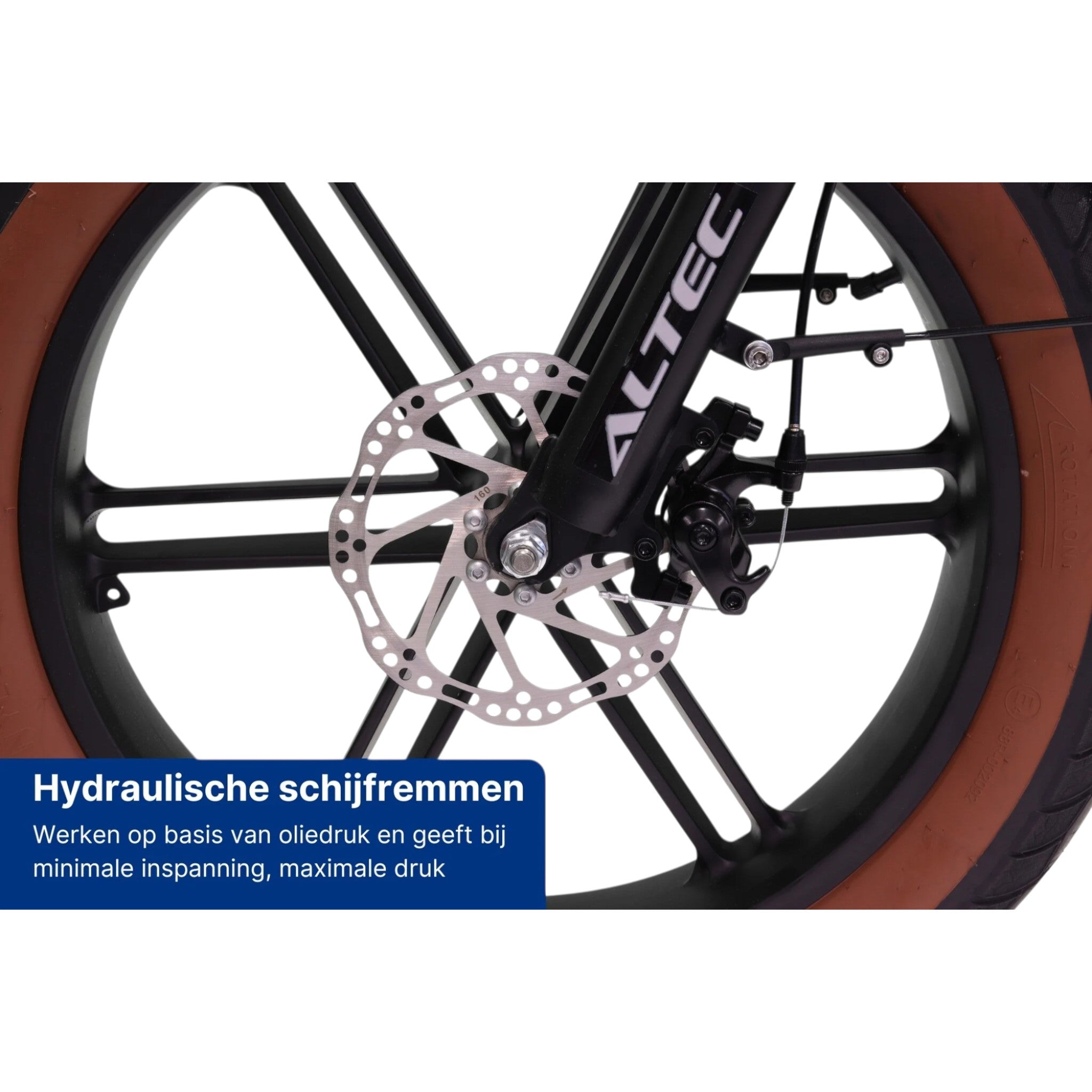 Altec Cross - Elektrische Fatbike-Vouwfiets - Mat Zwart - 20 inch - 39 cm - Accu 468Wh 36V, 13Ah - 250W Ananda Achterwielmotor - Shimano Speed 7 Versnellingen - Hydraulische Schijfremmen