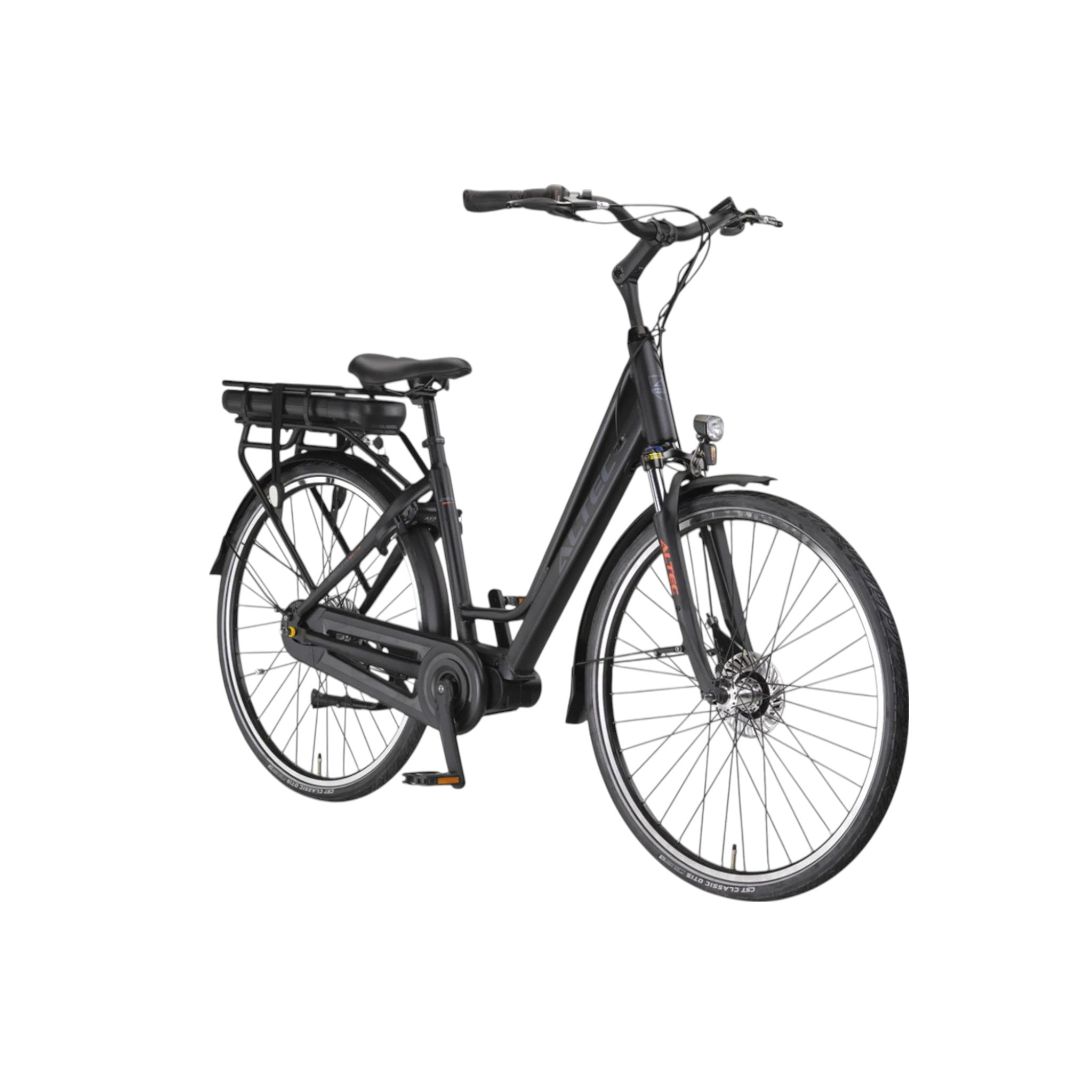 Altec Delta - Elektrische Fiets - Mat Zwart - 28 inch - 49 cm - Accu 518Wh 37V, 14Ah - 80Nm Ananda Middenmotor - Shimano Nexus 7 Versnellingen - Rollerbrakes