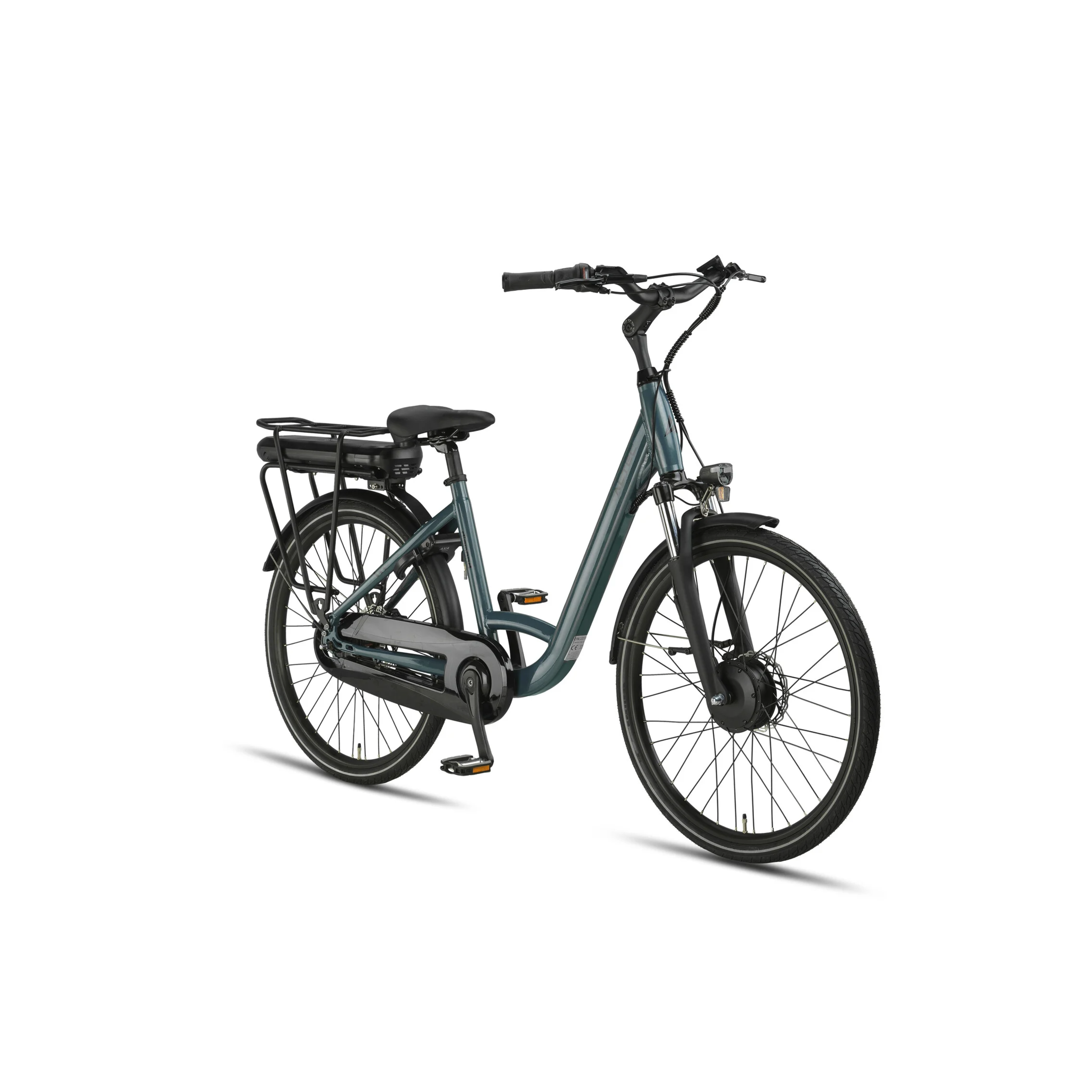 Altec Diamond - Elektrische Fiets - Glazuur Blauw - 26 inch - 44 cm - 250W 42Nm Voorwielmotor - Accu 468Wh 36V, 13Ah - Shimano Nexus 7 Versnellingen - Hydraulische Remmen