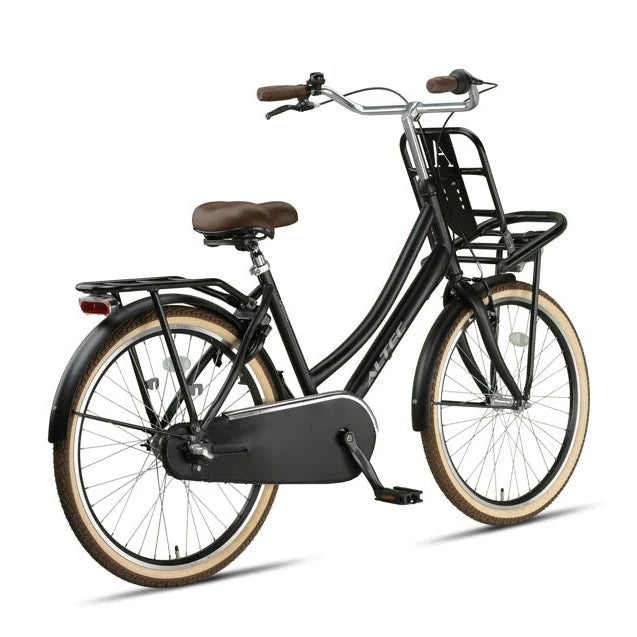 Altec Dutch 24 inch Meisjes transportfiets – Mat Zwart - AE-trading