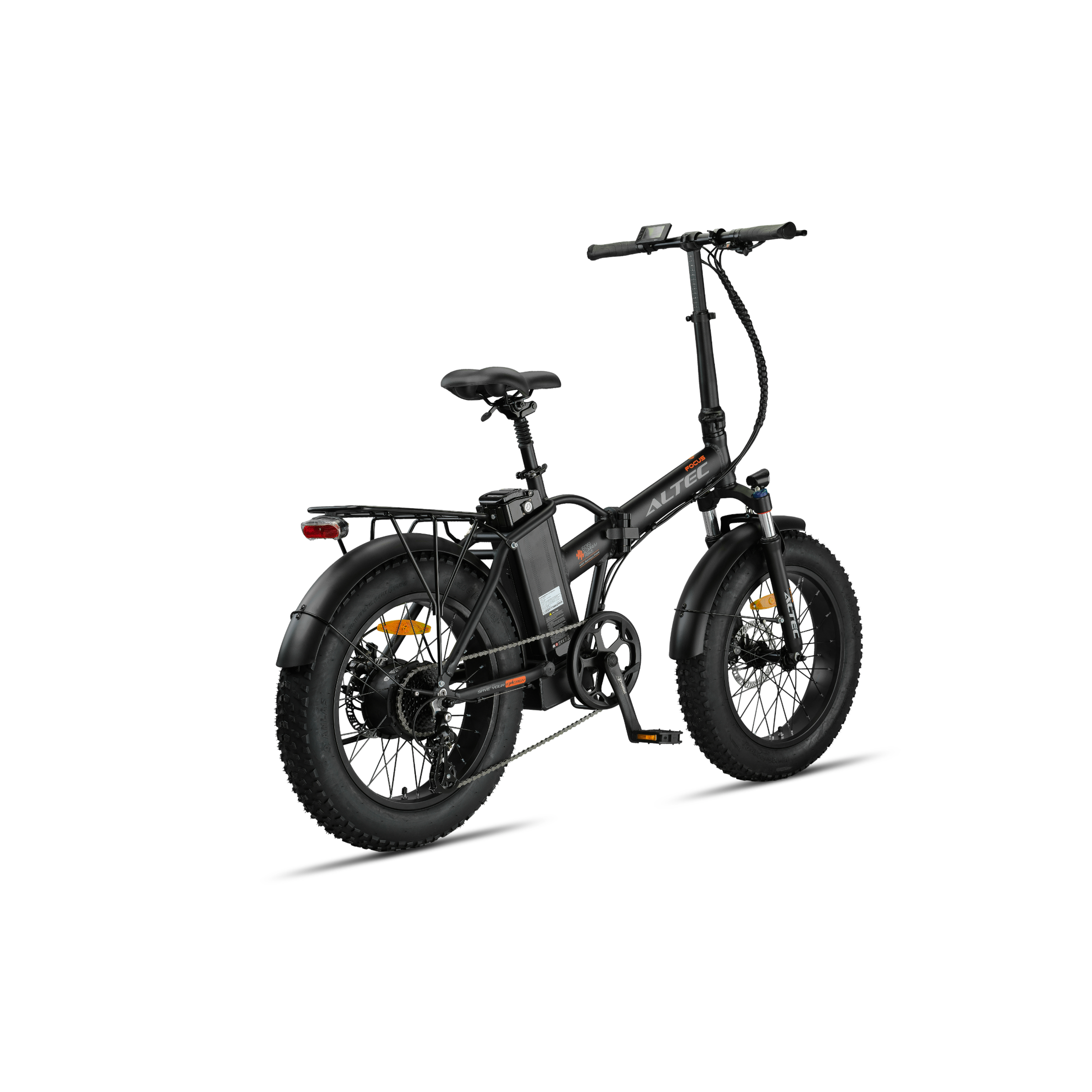 Altec Focus - Elektrische Vouwfiets - Mat Zwart - 20 inch - Accu 468Wh 36V, 13 Ah - 250W 60Nm Achterwielmotor - Shimano 8 Versnellingen