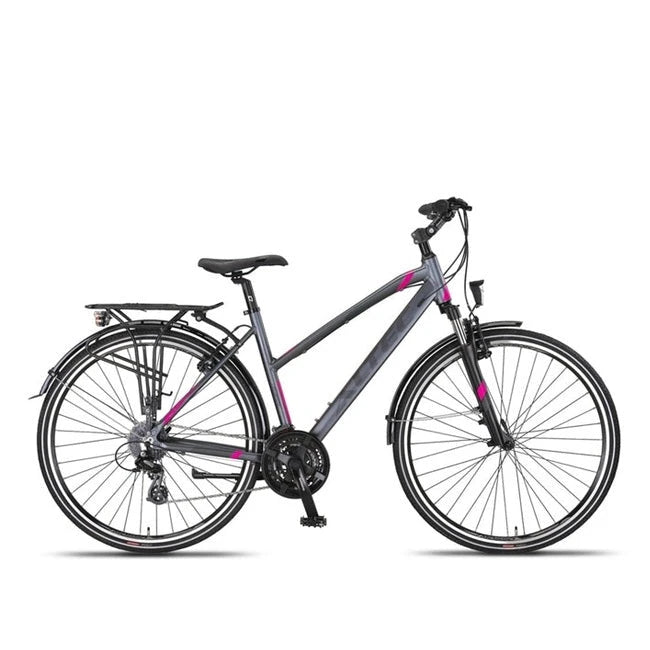 Altec Legarda (CT) – LSM 28 inch Damesfiets V-Brakes 24 Versnellingen – Antraciet/Pink - AE-trading