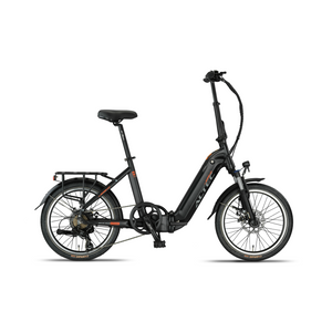 Altec Legend - Elektrische Vouwfiets - Mat Zwart - 20 inch - Accu 460Wh 36V, 12.8Ah - 250W Ananda Achterwielmotor - Shimano 7 Versnellingen