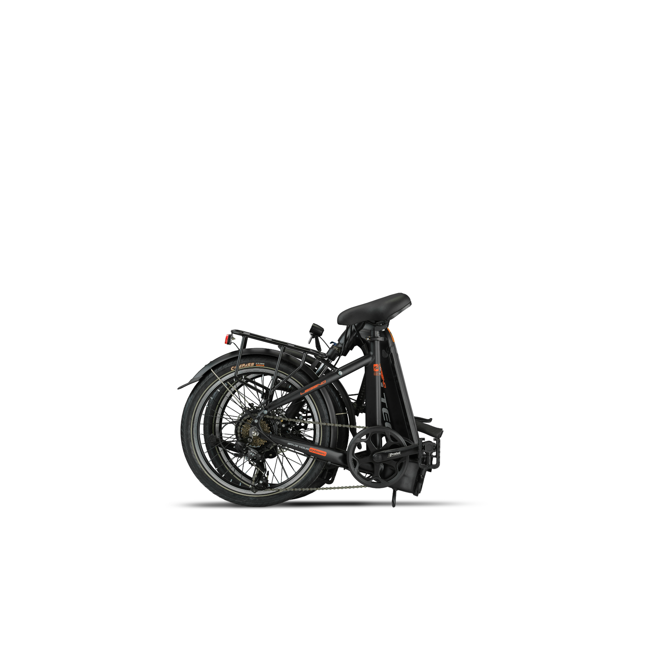 Altec Legend - Elektrische Vouwfiets - Mat Zwart - 20 inch - Accu 460Wh 36V, 12.8Ah - 250W Ananda Achterwielmotor - Shimano 7 Versnellingen