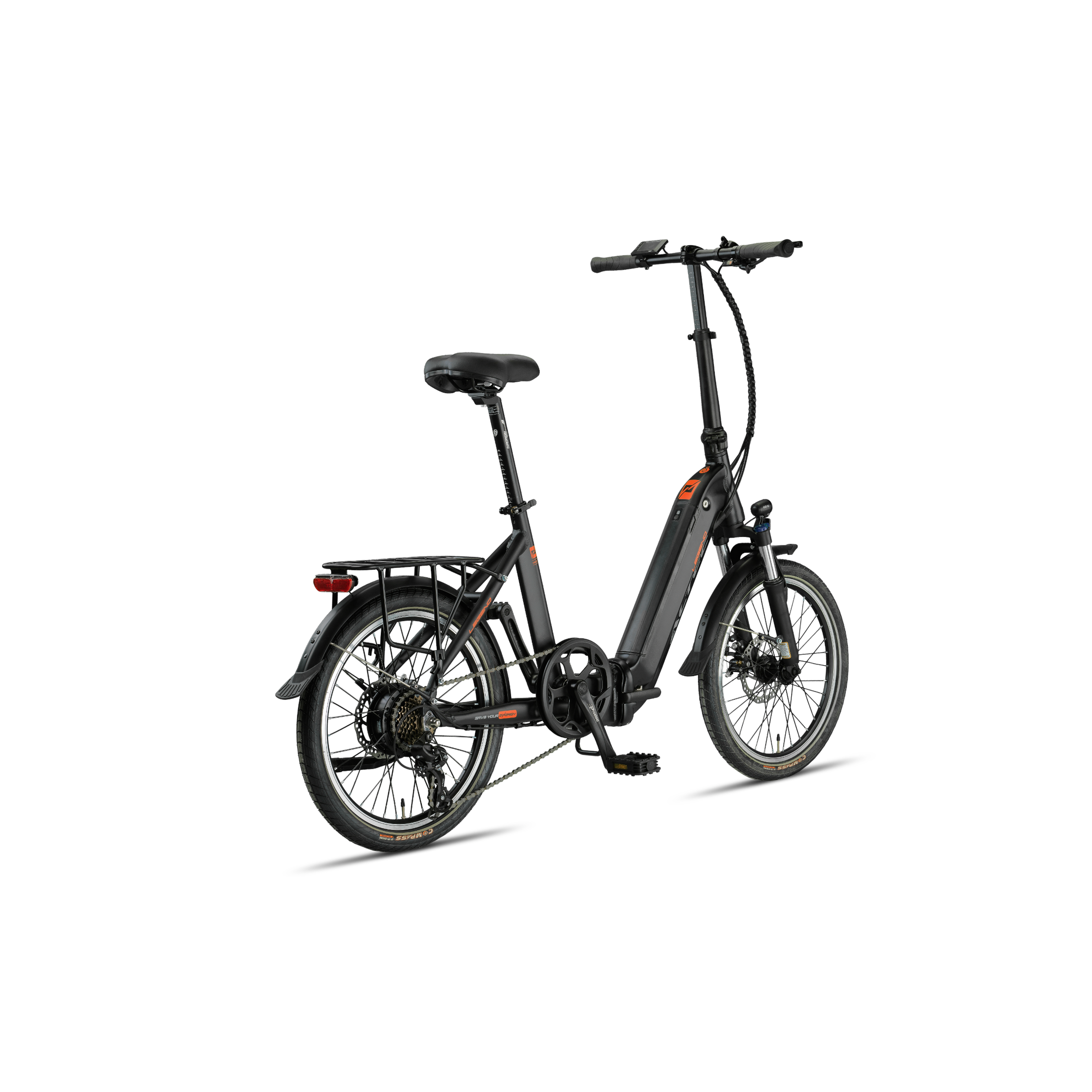 Altec Legend - Elektrische Vouwfiets - Mat Zwart - 20 inch - Accu 460Wh 36V, 12.8Ah - 250W Ananda Achterwielmotor - Shimano 7 Versnellingen