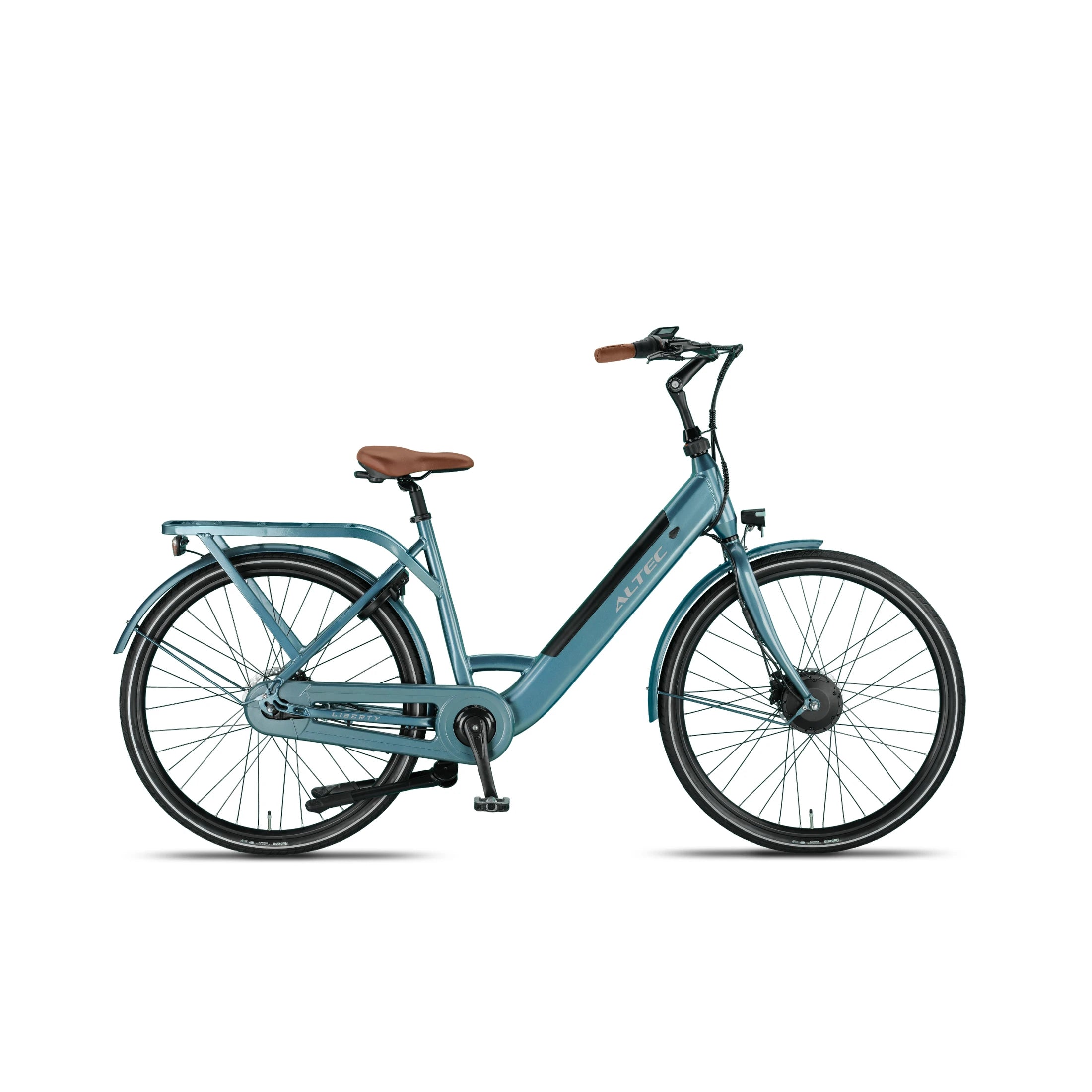 Altec Liberty - Elektrische Fiets - Glazuur Blauw - 28 inch - Accu 504Wh (36V, 14Ah) - 250W (42Nm) Voorwielmotor - Shimano Nexus 7 Versnellingen - Hydraulische Remmen - AE-trading