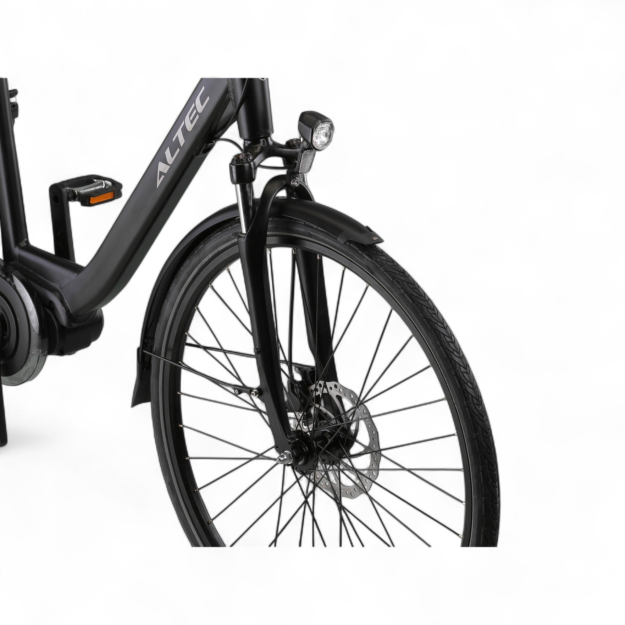 Altec Montana - Hydraulische Remmen - Elektrische Fiets - Mat Zwart - 28 inch - Accu 518Wh 37V, 14Ah - 250W 80Nm Ananda Middenmotor - Shimano Nexus 7 Versnellingen