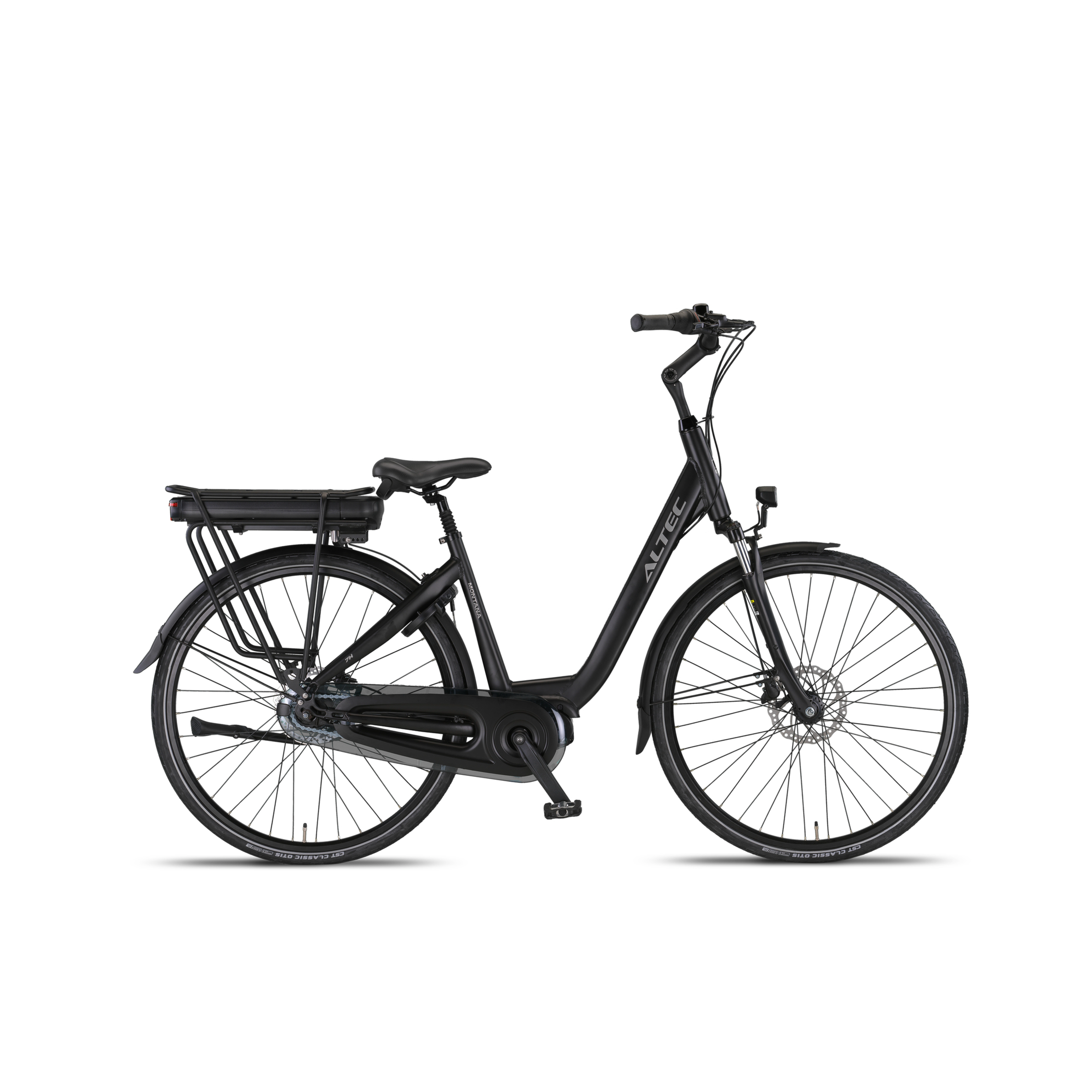 Altec Montana - Hydraulische Remmen - Elektrische Fiets - Mat Zwart - 28 inch - Accu 518Wh 37V, 14Ah - 250W 80Nm Ananda Middenmotor - Shimano Nexus 7 Versnellingen