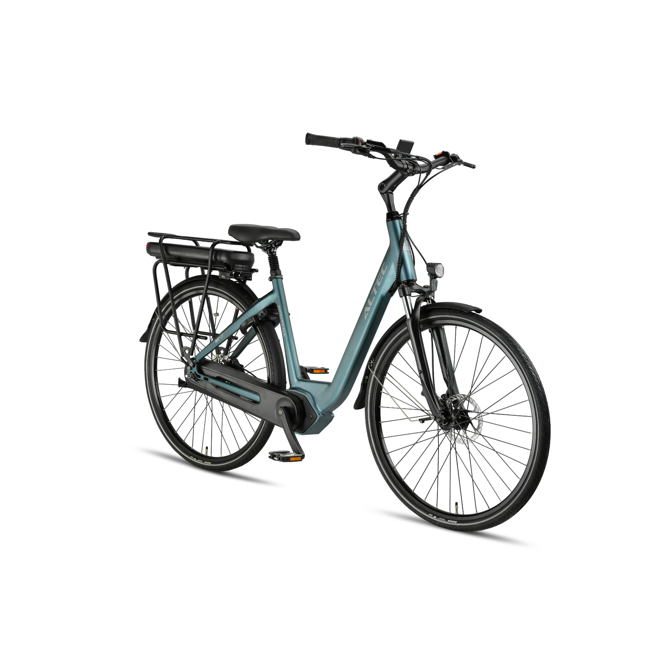 Altec Montana Next - Hydraulische Remmen - Elektrische Fiets - Diep Groen - 28 inch - Accu 518Wh 37V, 14Ah - 250W 65Nm Middenmotor - Shimano Nexus 7 Versnellingen