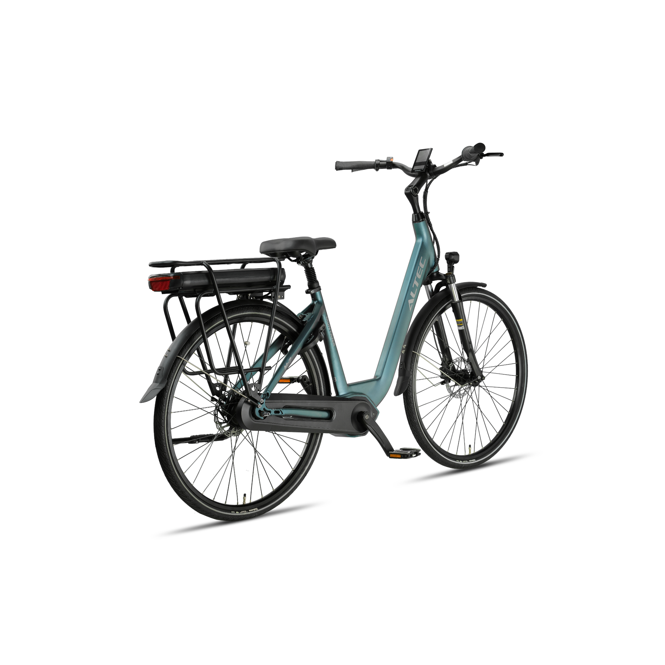 Altec Montana Next - Hydraulische Remmen - Elektrische Fiets - Diep Groen - 28 inch - Accu 518Wh 37V, 14Ah - 250W 65Nm Middenmotor - Shimano Nexus 7 Versnellingen
