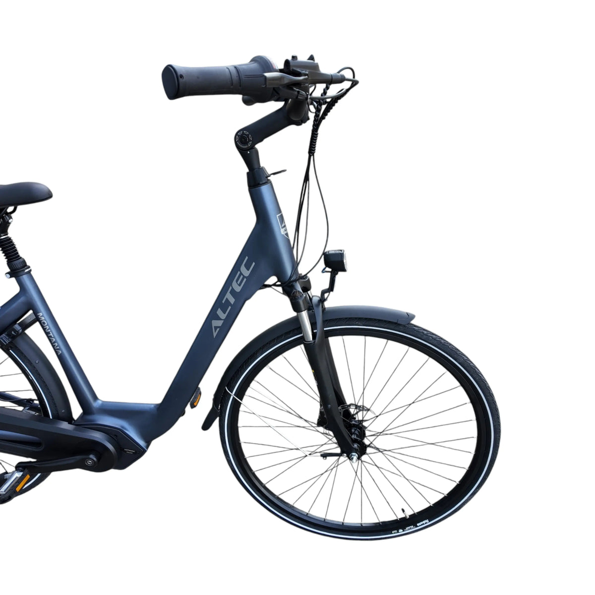 Altec Montana Next - Hydraulische Remmen - Elektrische Fiets - Mat Grijs - 28 inch - Accu 518Wh (37V, 14Ah) - 250W (65Nm) Middenmotor - Shimano Nexus 7 Versnellingen - AE-trading