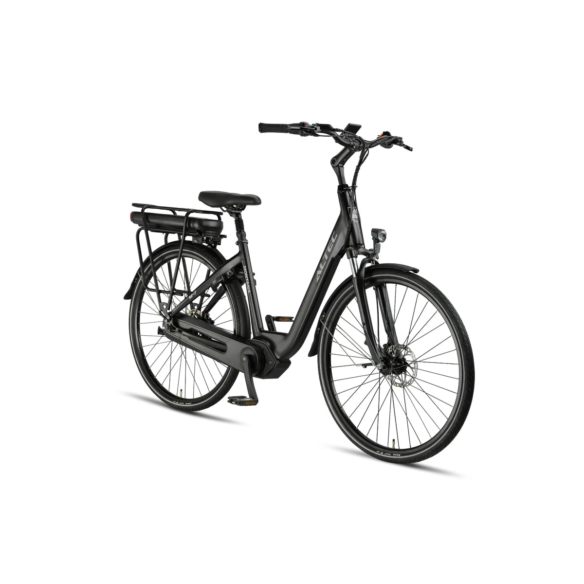 Altec Montana Next - Hydraulische Remmen - Elektrische Fiets - Mat Zwart - 28 inch - Accu 518Wh (37V, 14Ah) - 250W (65Nm) Middenmotor - Shimano Nexus 7 Versnellingen - AE-trading