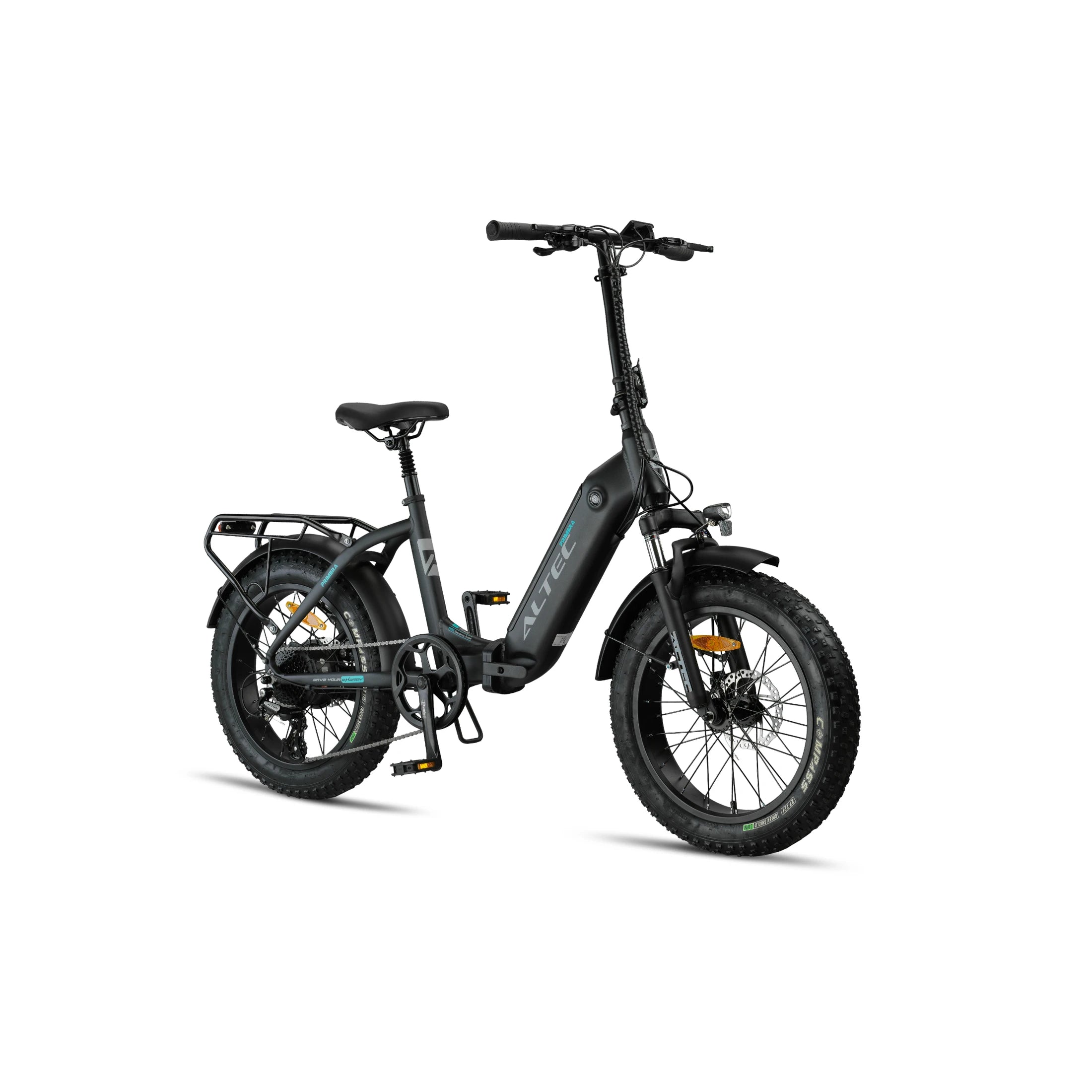 Altec Primera - Fatbike Vouwfiets - Mat Zwart - 20 inch - Accu 480Wh (48V, 10Ah) - 250W (60Nm) Achterwielmotor - Shimano 8 Versnellingen - AE-trading