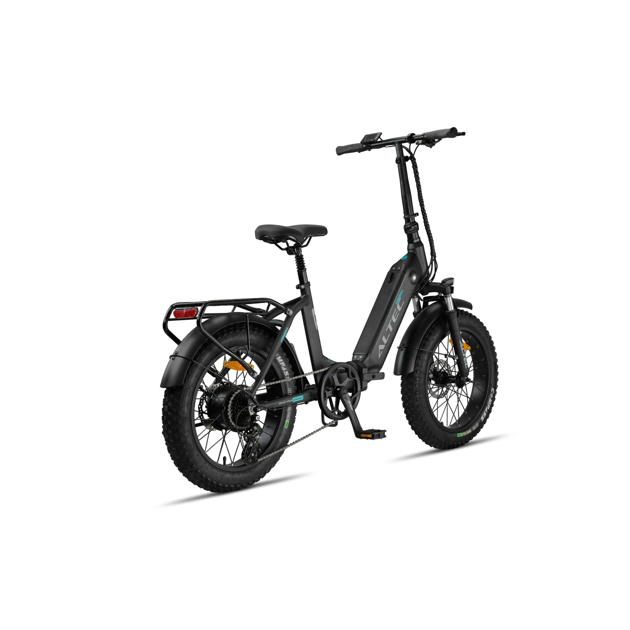 Altec Primera - Fatbike Vouwfiets - Mat Zwart - 20 inch - Accu 480Wh (48V, 10Ah) - 250W (60Nm) Achterwielmotor - Shimano 8 Versnellingen - AE-trading