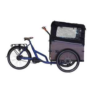 Altec Xcient - Elektrische Bakfiets - Mat Blauw - 26 inch - 55 cm - Accu 540Wh 17.5Ah - 250W 80Nm Bafang Middenmotor - Belt Drive - Hydraulische Remmen