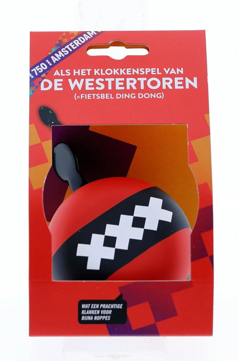 Amsterdam 750 fietsbel klokkenspel van de Westertoren - AE-trading