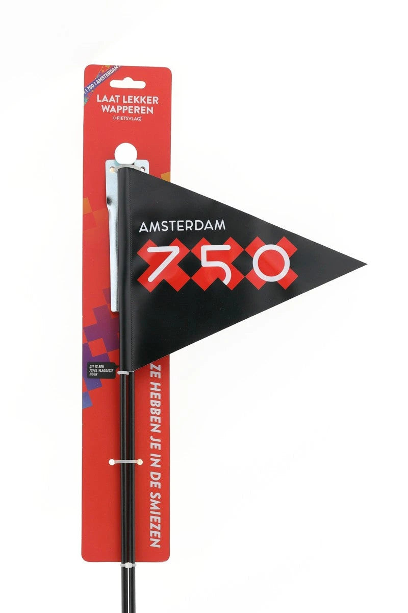 Amsterdam 750 fietsvlag laat lekker wapperen - AE-trading