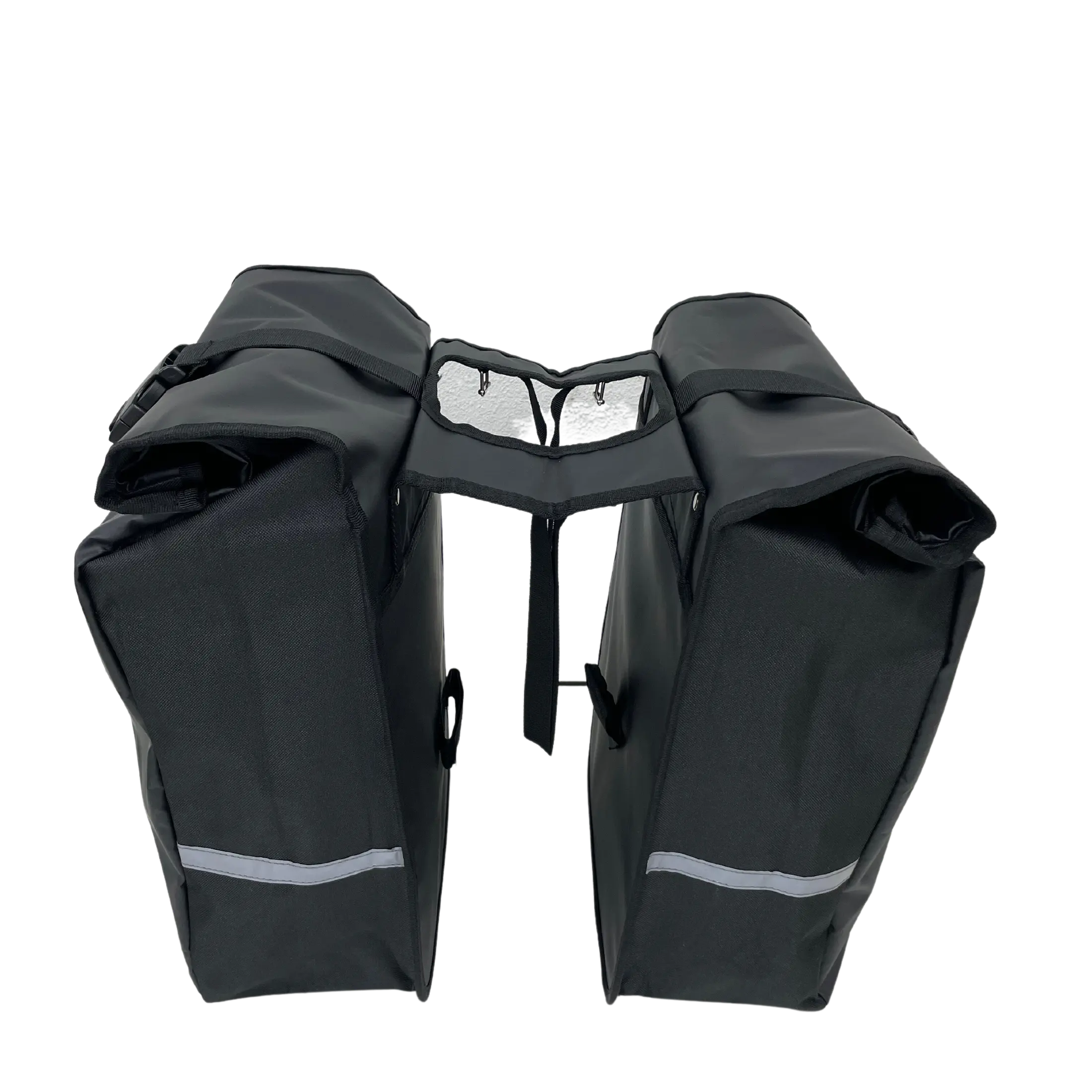 Anroc Dubbele Fietstas met Roltop Sluiting - 46 Liter - Waterbestendig - Zwart - AE-trading