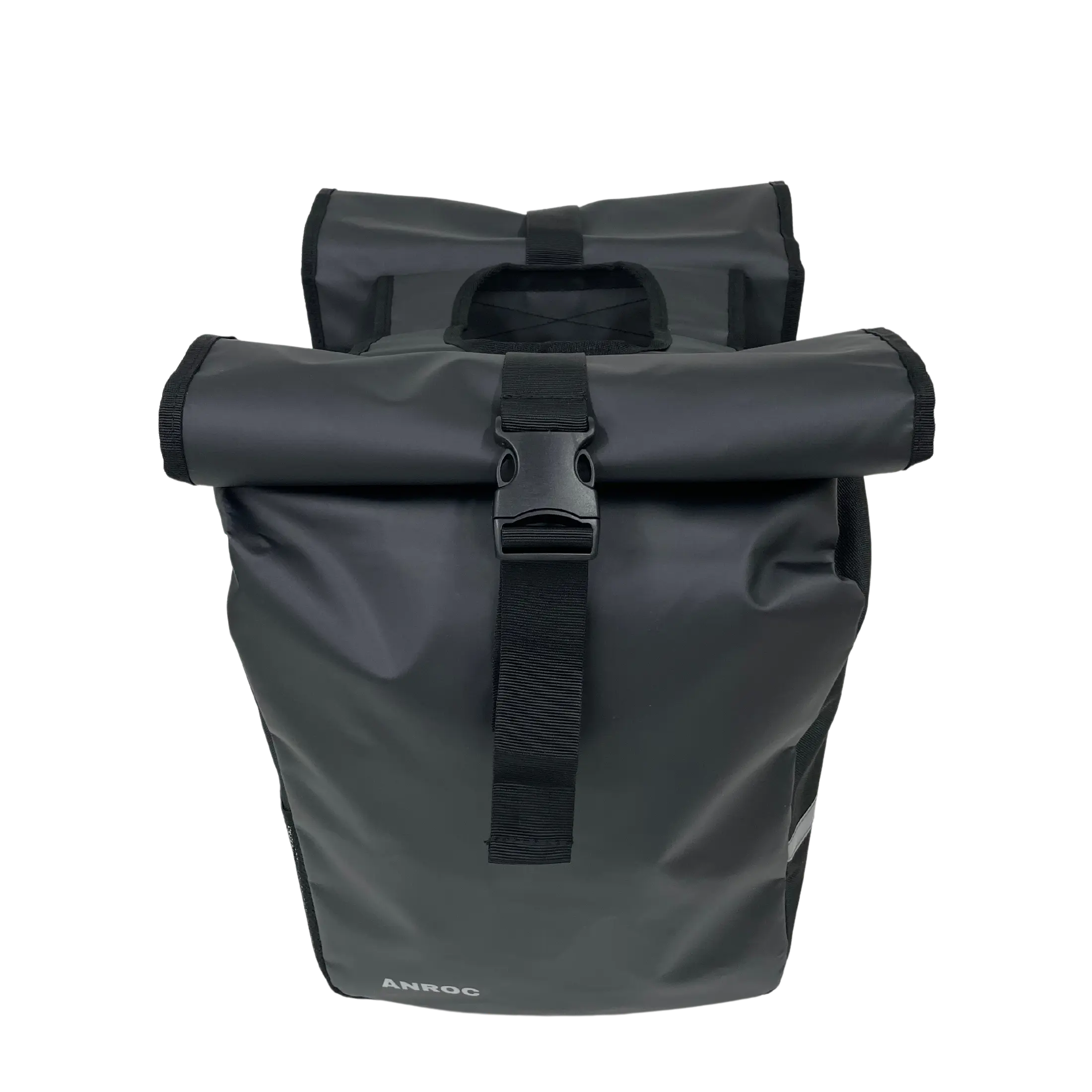 Anroc Dubbele Fietstas met Roltop Sluiting - 46 Liter - Waterbestendig - Zwart - AE-trading