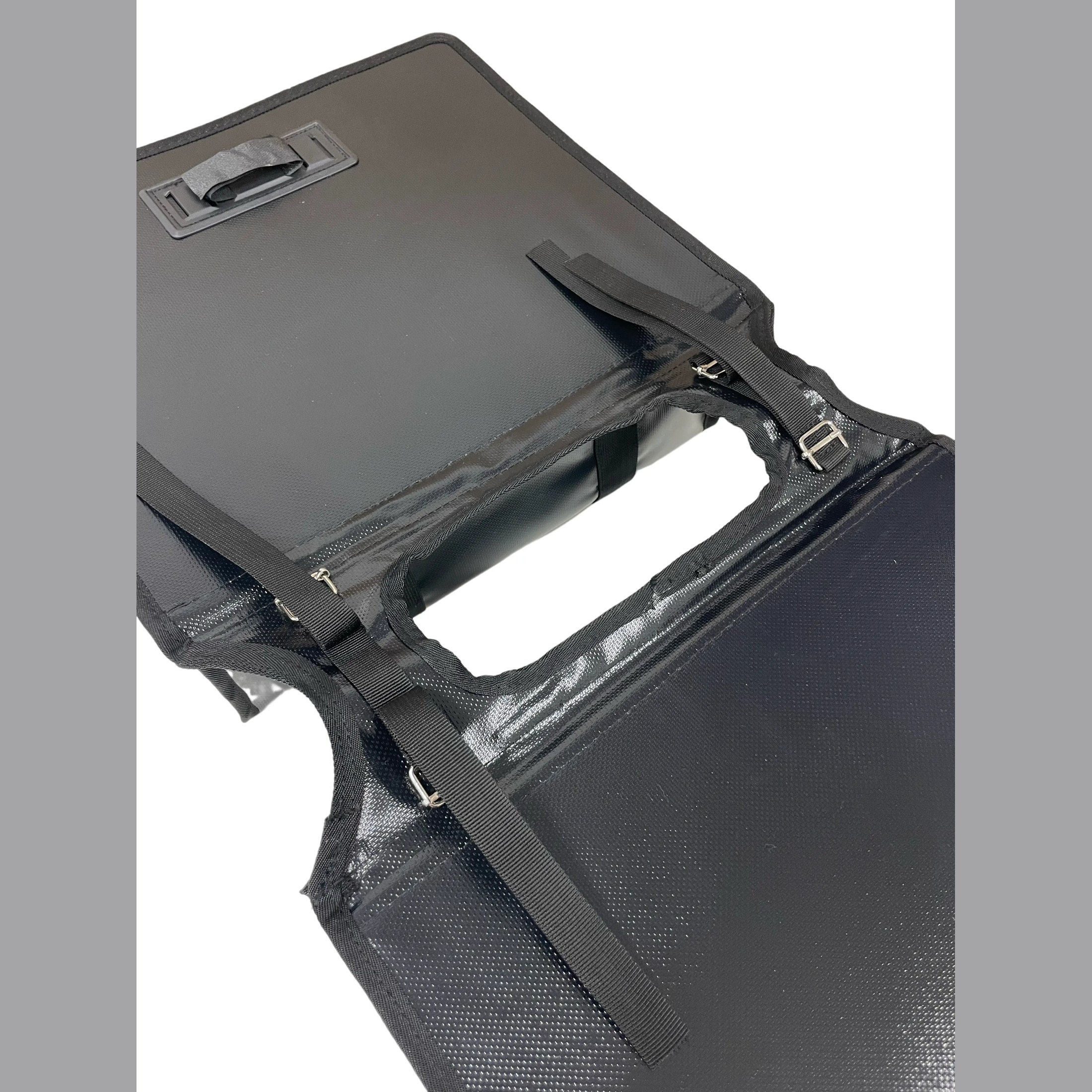 Anroc Dubbele fietstas 46L zwart - Tarpaulin PVC - Waterdicht en Reflecterend - AE-trading