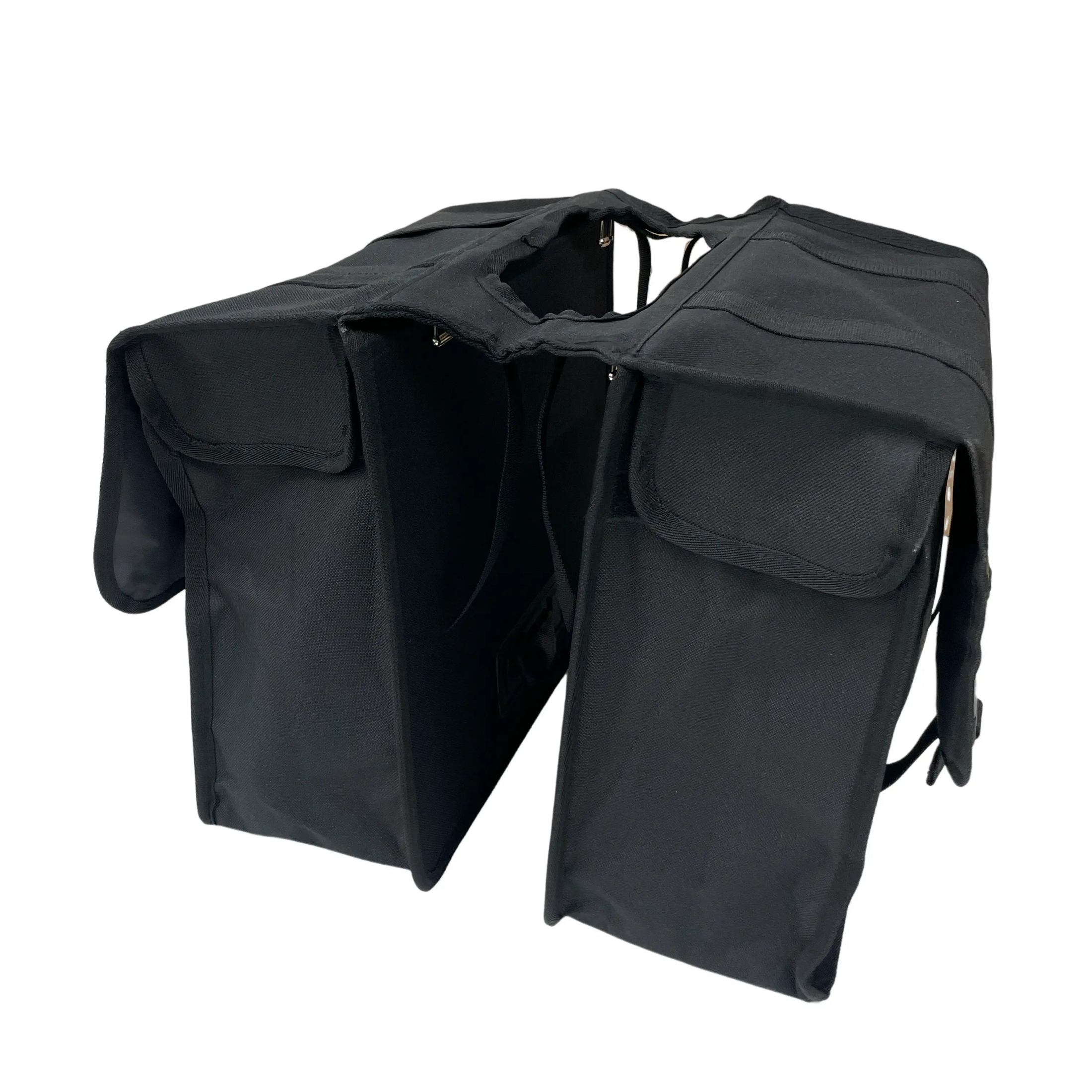 Anroc Dubbele fietstas 46L zwart - Waterdicht en Reflecterend - AE-trading