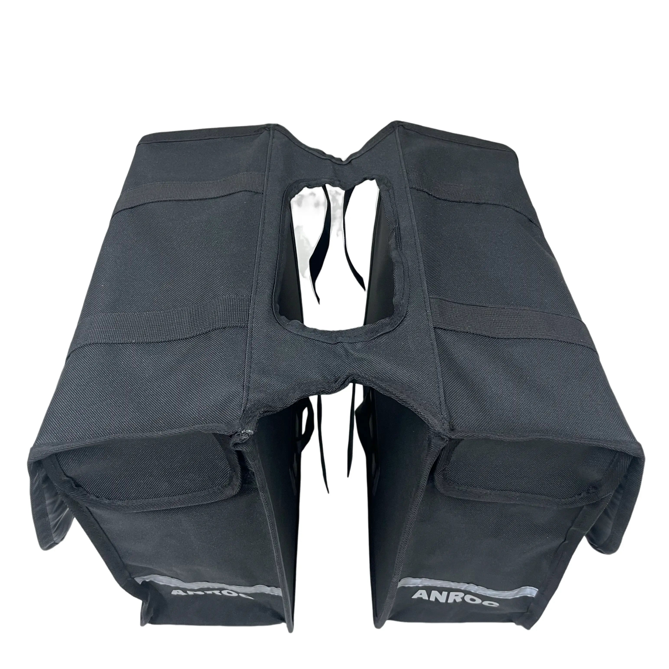 Anroc Dubbele fietstas 46L zwart - Waterdicht en Reflecterend - AE-trading