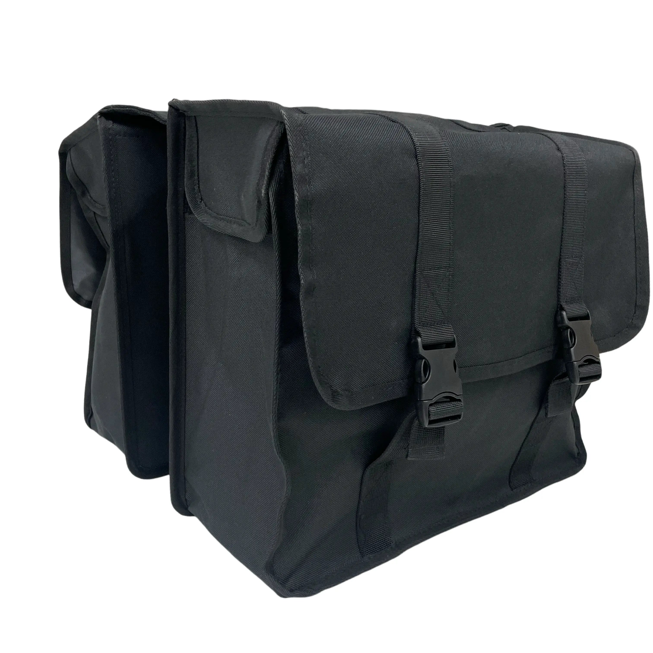 Anroc Dubbele fietstas 46L zwart - Waterdicht en Reflecterend - AE-trading