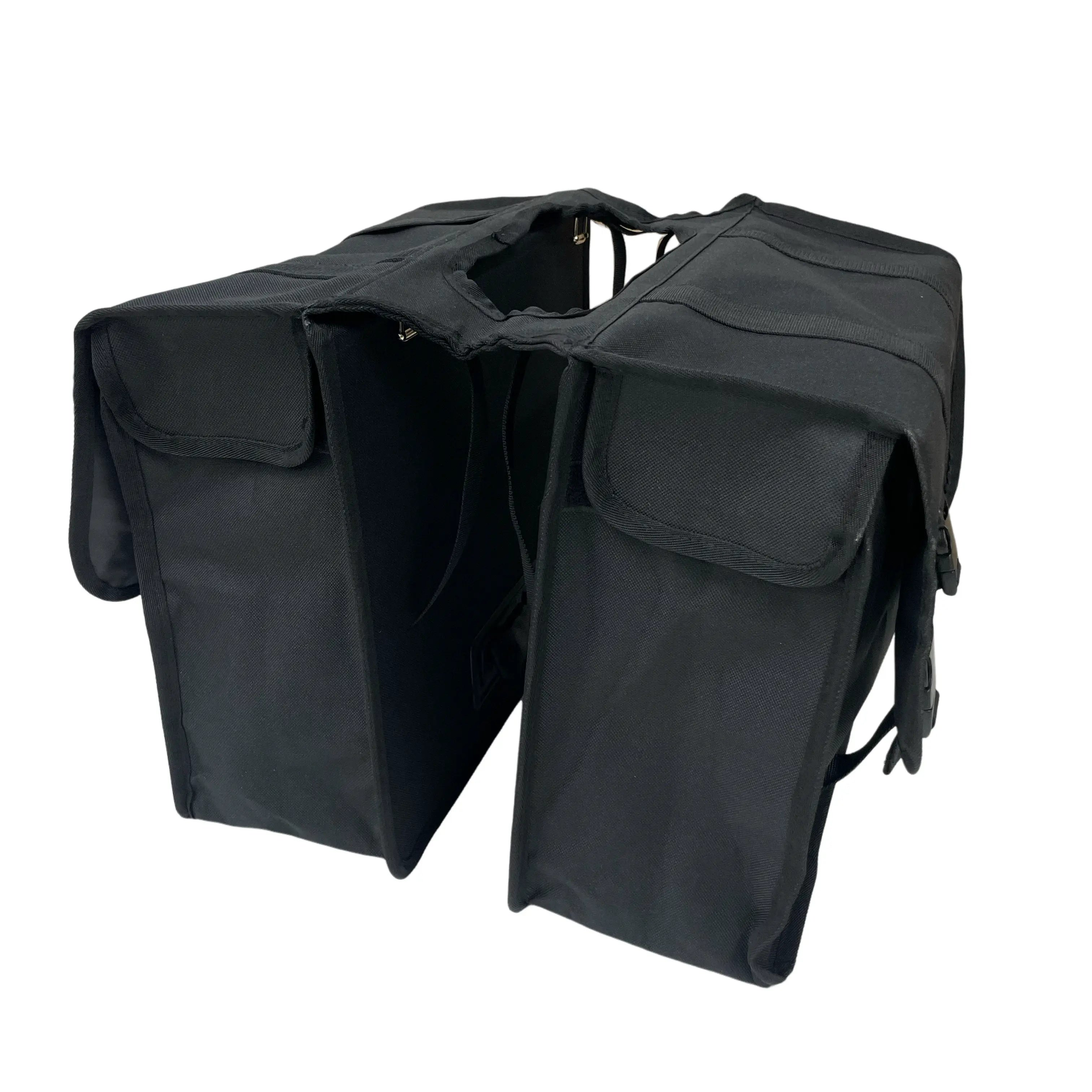 Anroc Dubbele fietstas 46L zwart - Waterdicht en Reflecterend - AE-trading