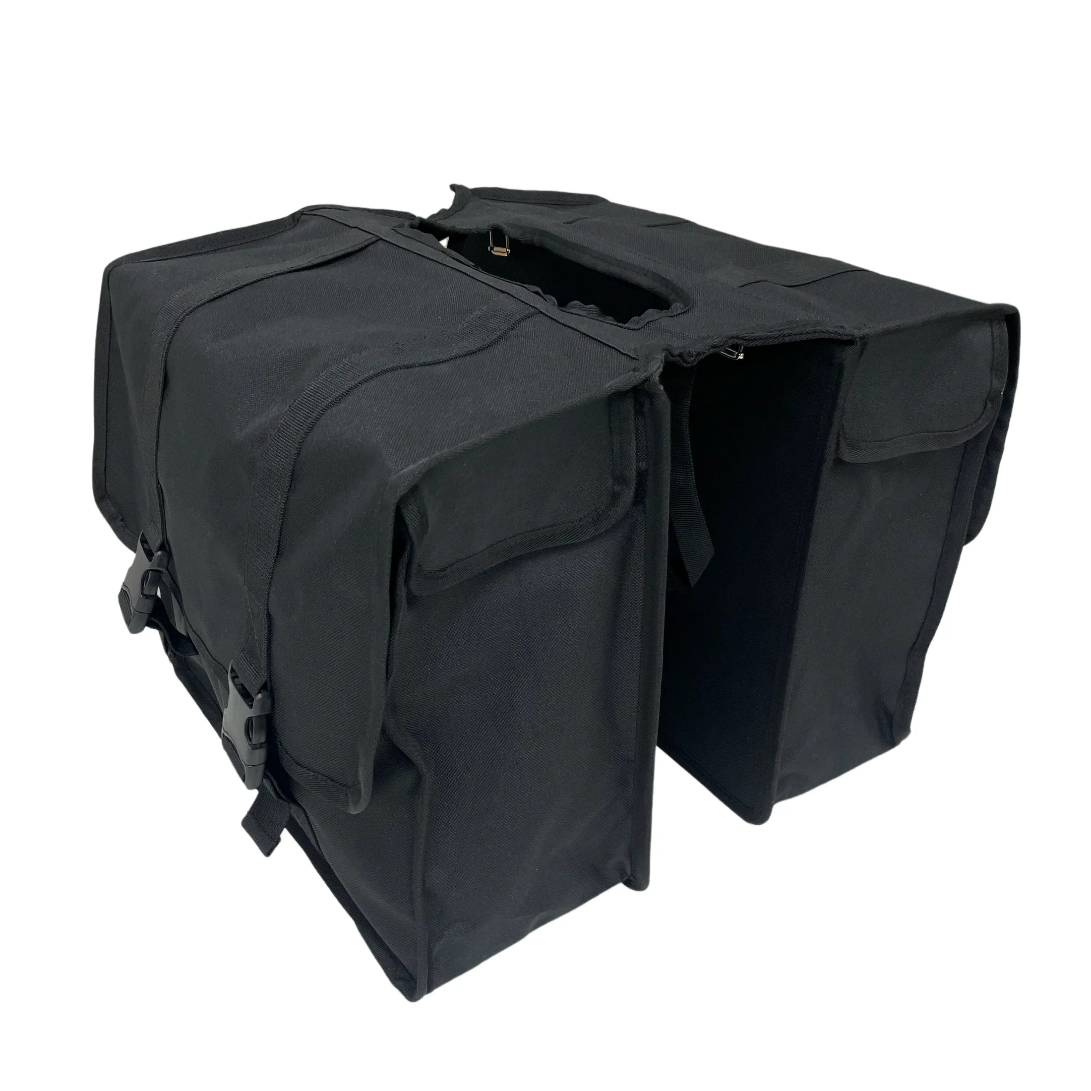 Anroc Dubbele fietstas 46L zwart - Waterdicht en Reflecterend - AE-trading