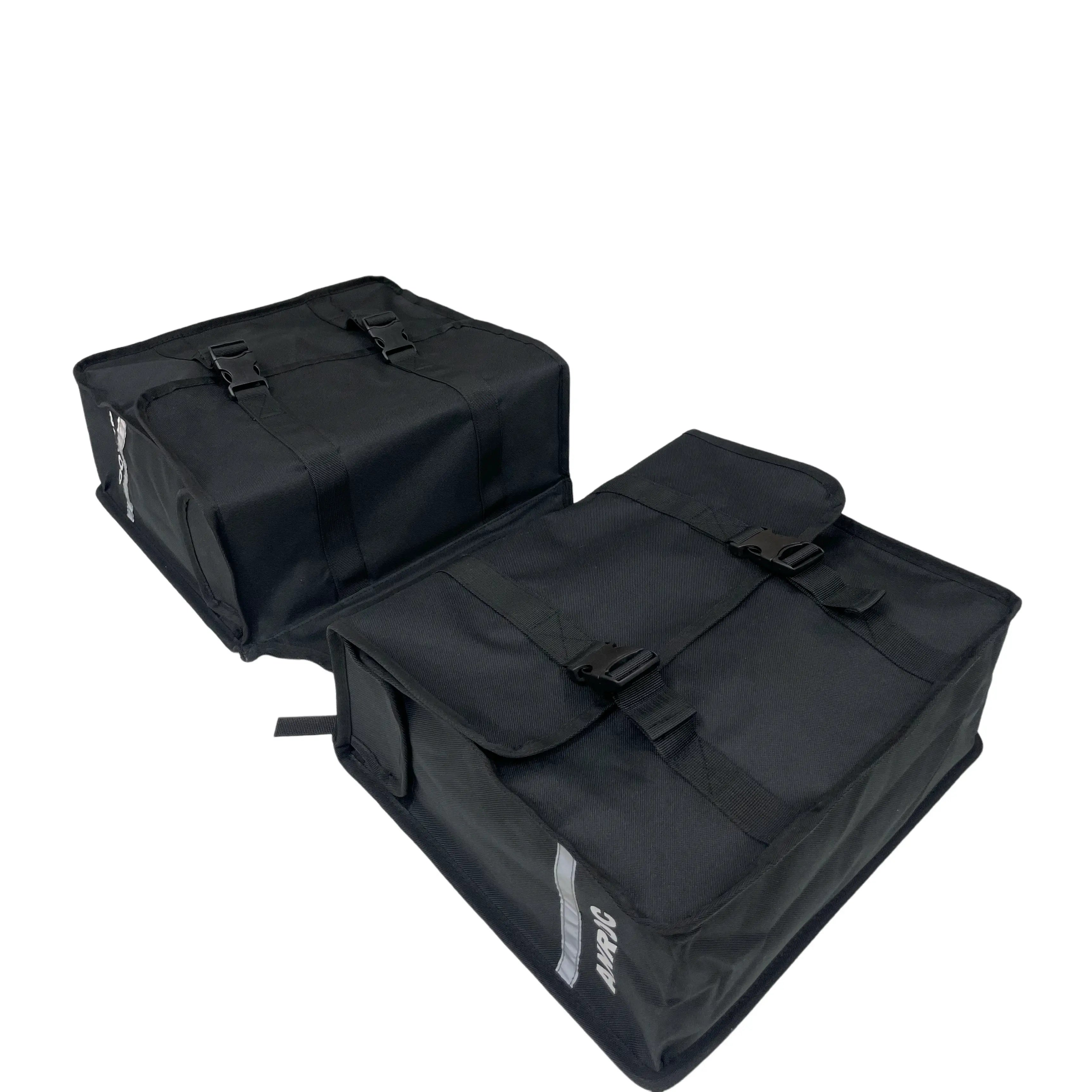 Anroc Dubbele fietstas 46L zwart - Waterdicht en Reflecterend - AE-trading