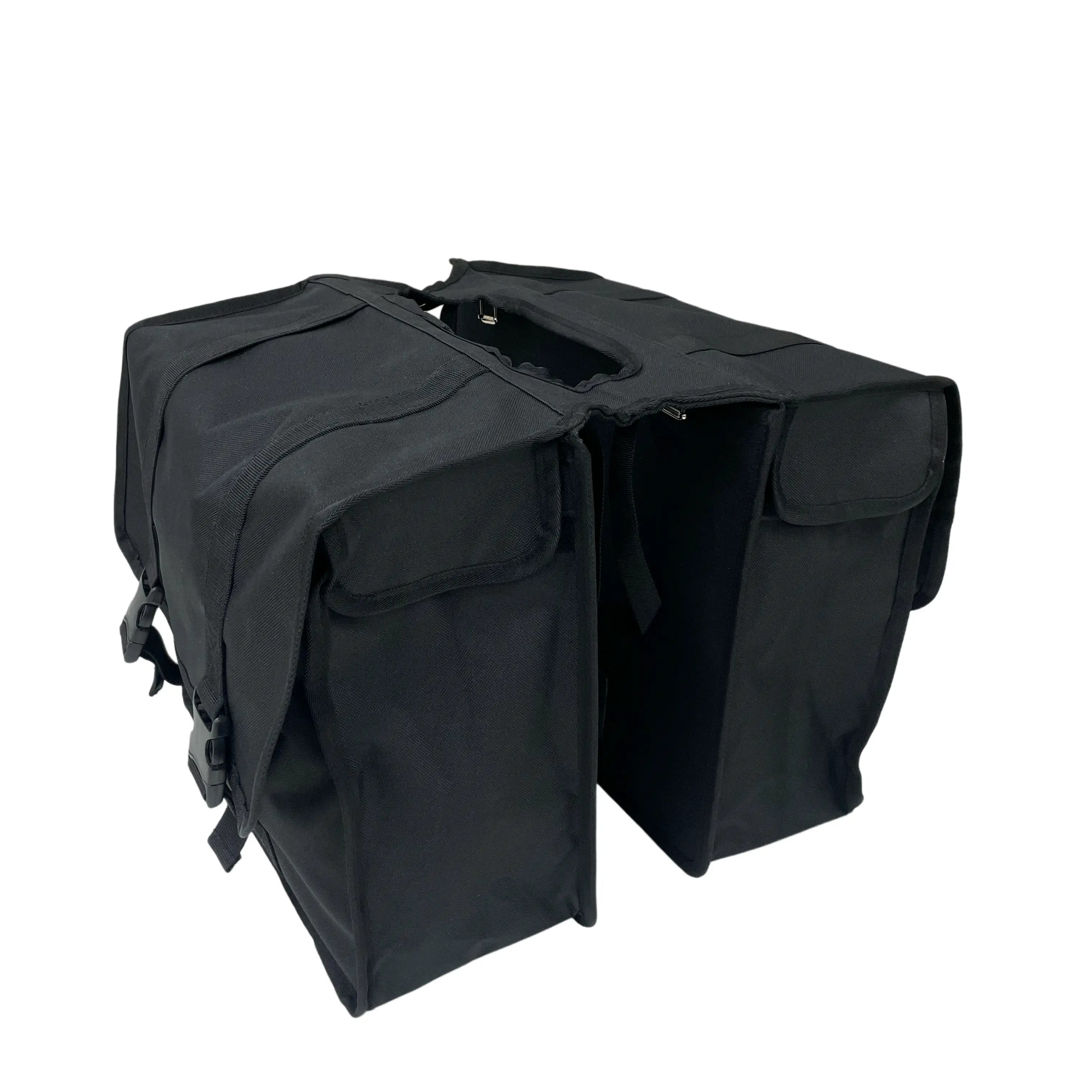 Anroc Dubbele fietstas 46L zwart - Waterdicht en Reflecterend - AE-trading