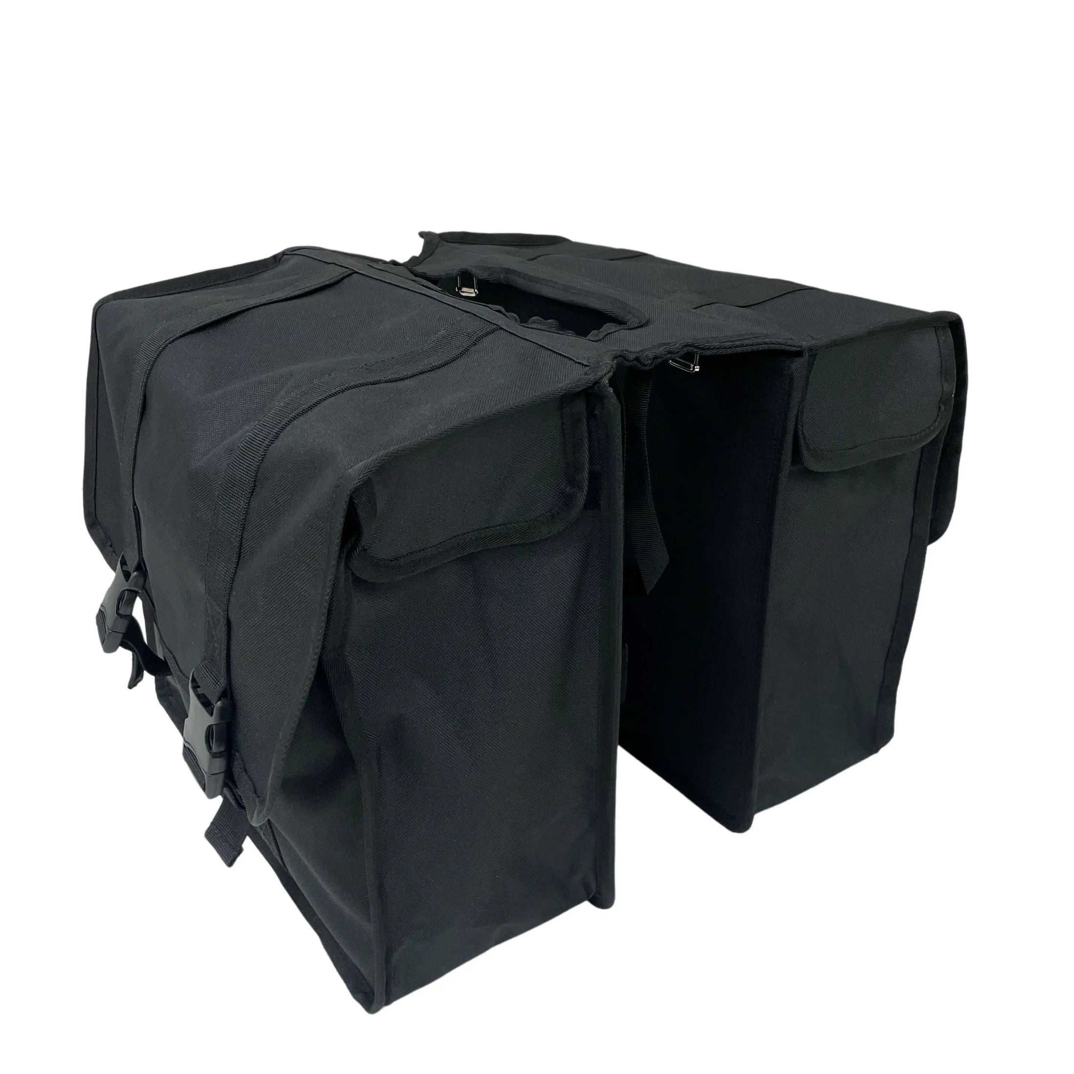 Anroc Dubbele fietstas 46L zwart - Waterdicht en Reflecterend - AE-trading