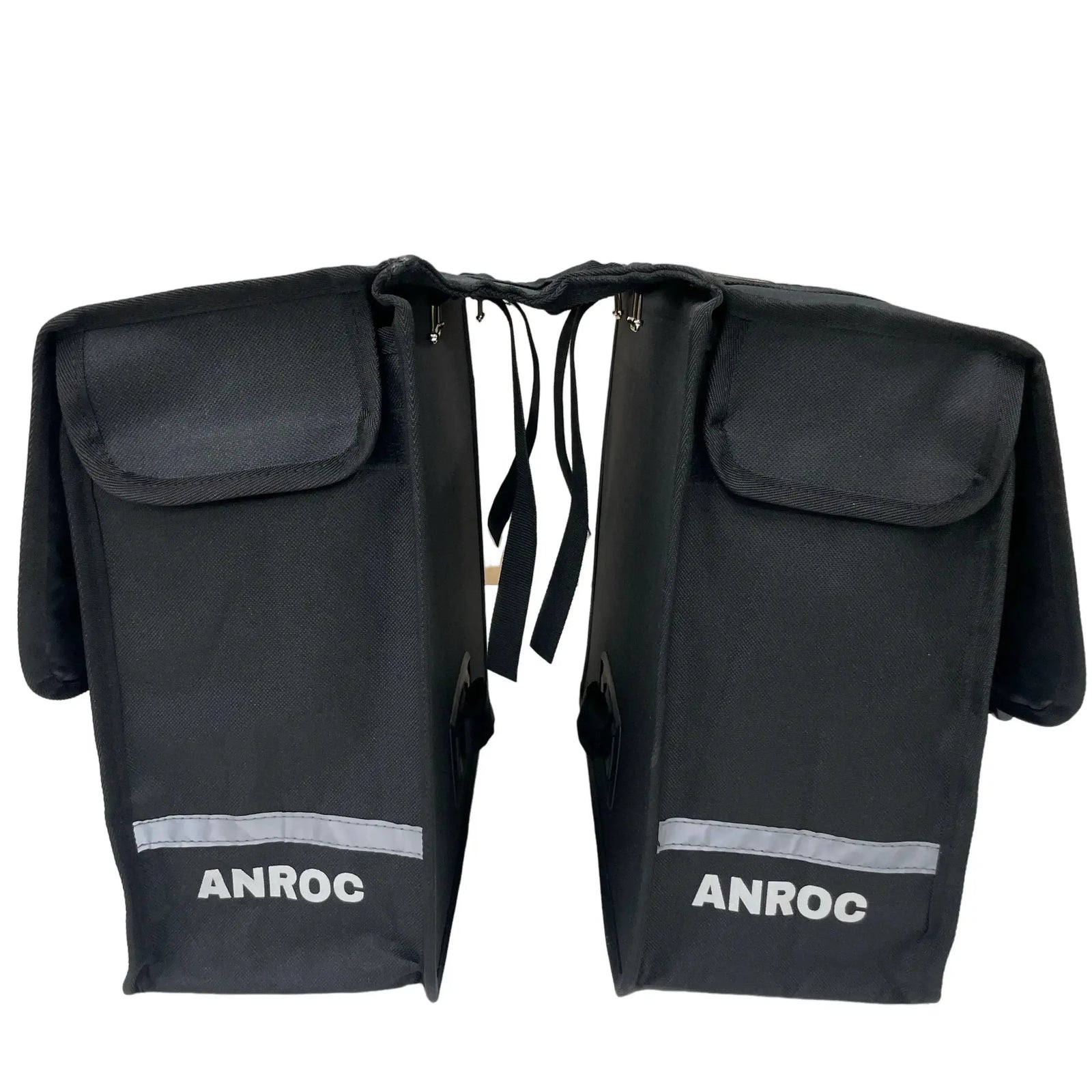 Anroc dubbele fietstas 46L — waterdicht & reflecterend, zwart - AE-trading