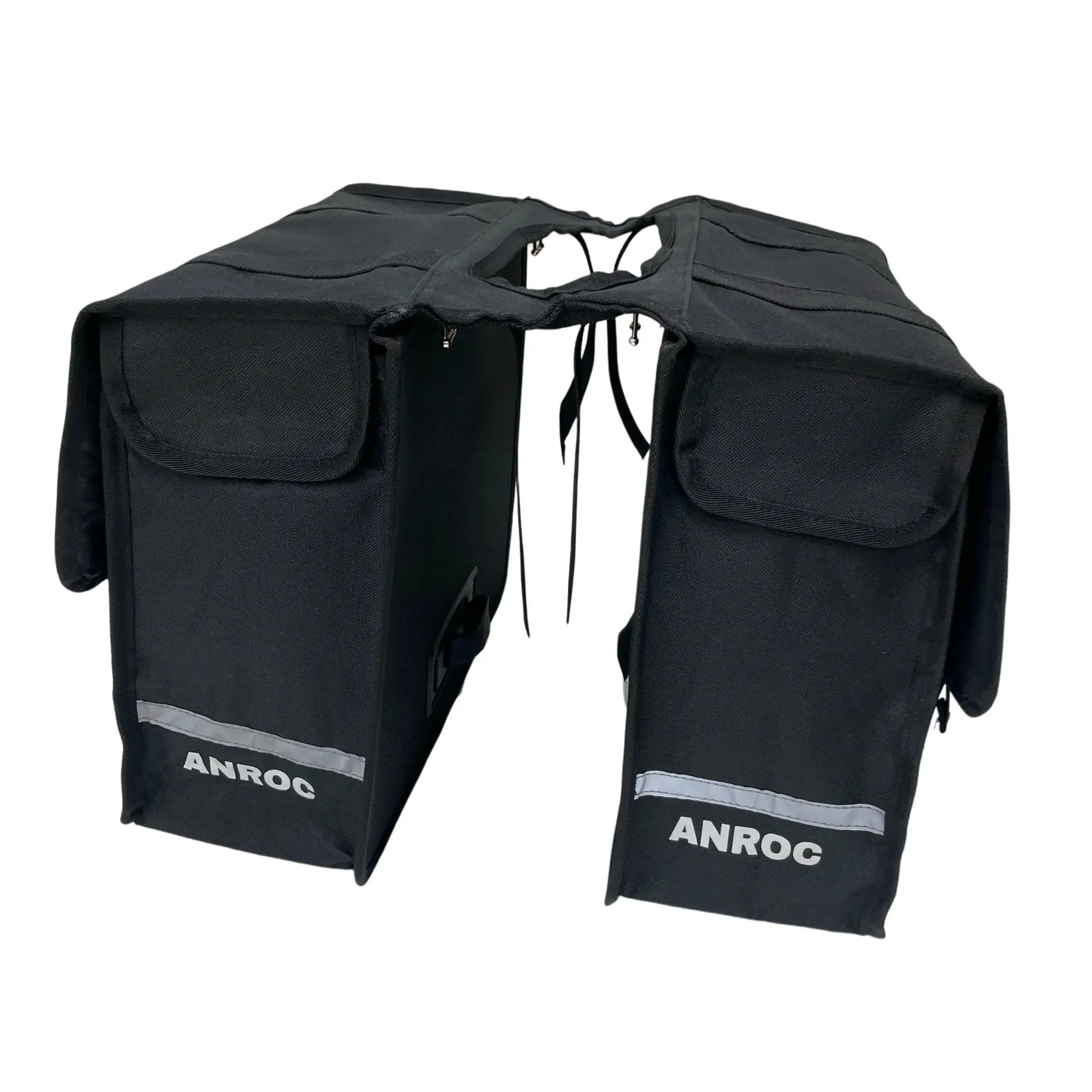 Anroc dubbele fietstas 46L — waterdicht & reflecterend, zwart - AE-trading