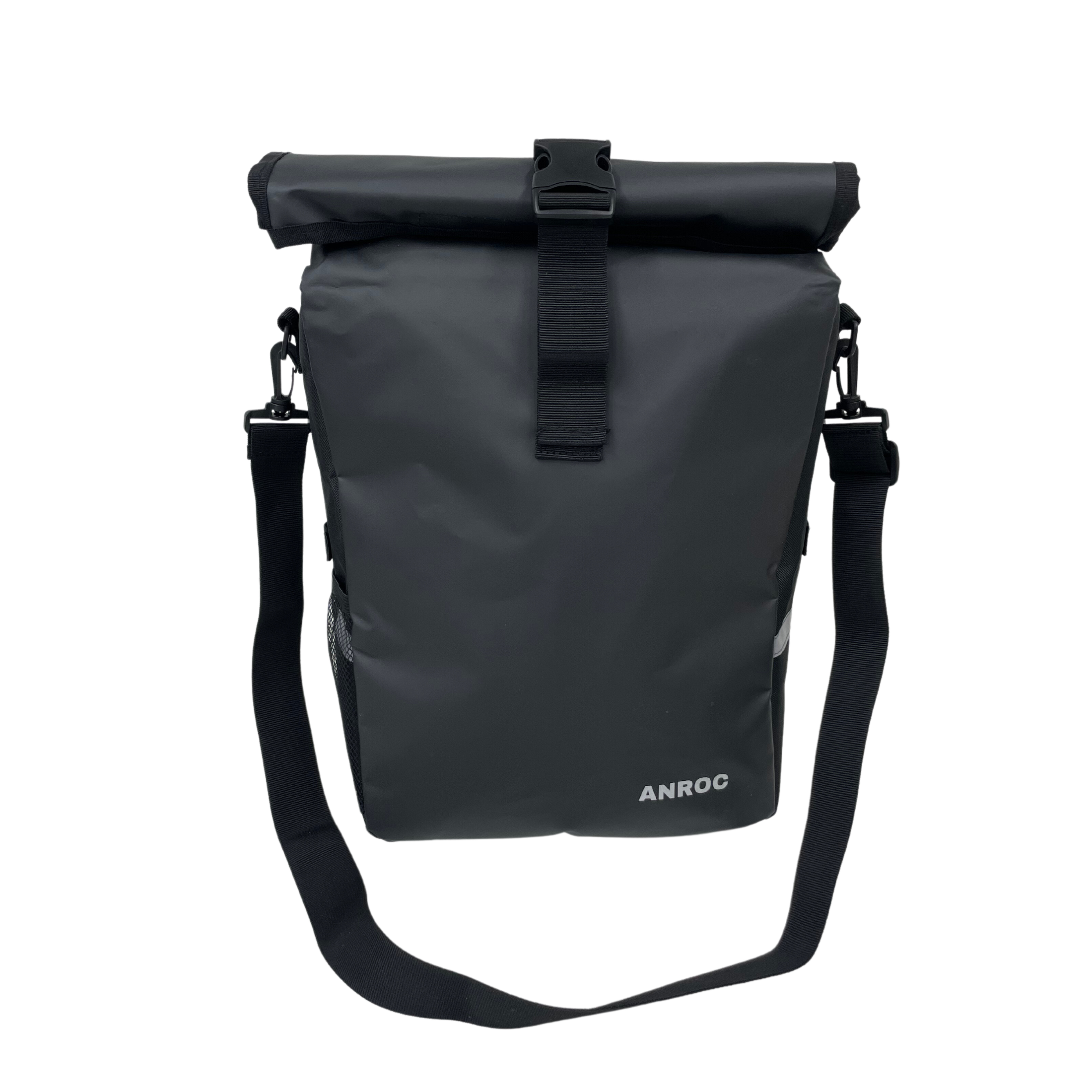 Anroc Enkele Fietstas met Schoudertas Functie - 23 Liter - Waterbestendig - Zwart - AE-trading