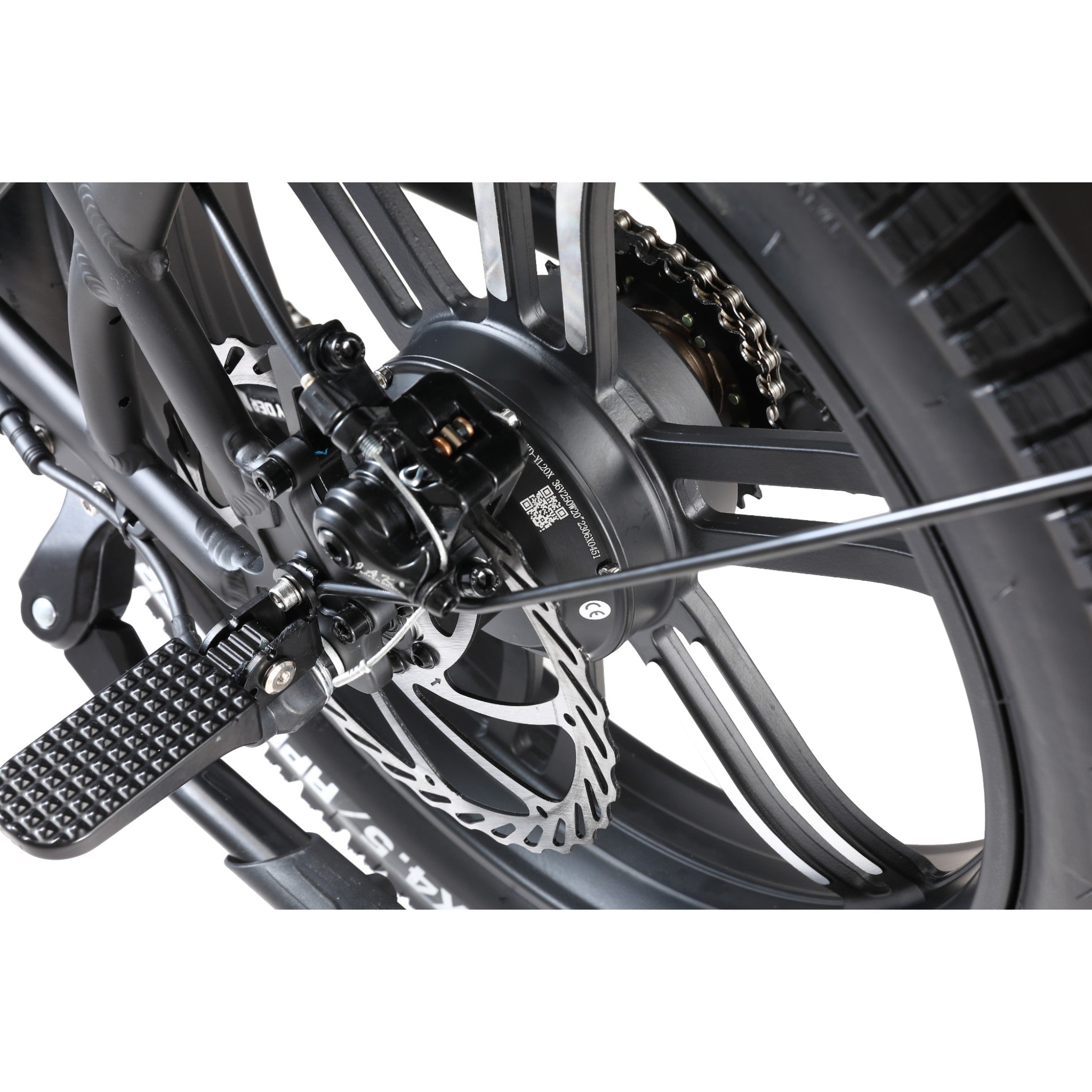 Ape Ryder A10 Pro - Fatbike - Zwart - 20x4.5 inch - Accu 36V 10Ah - 250W Achterwielmotor - Shimano 7 Versnellingen - Hydraulische Remmen