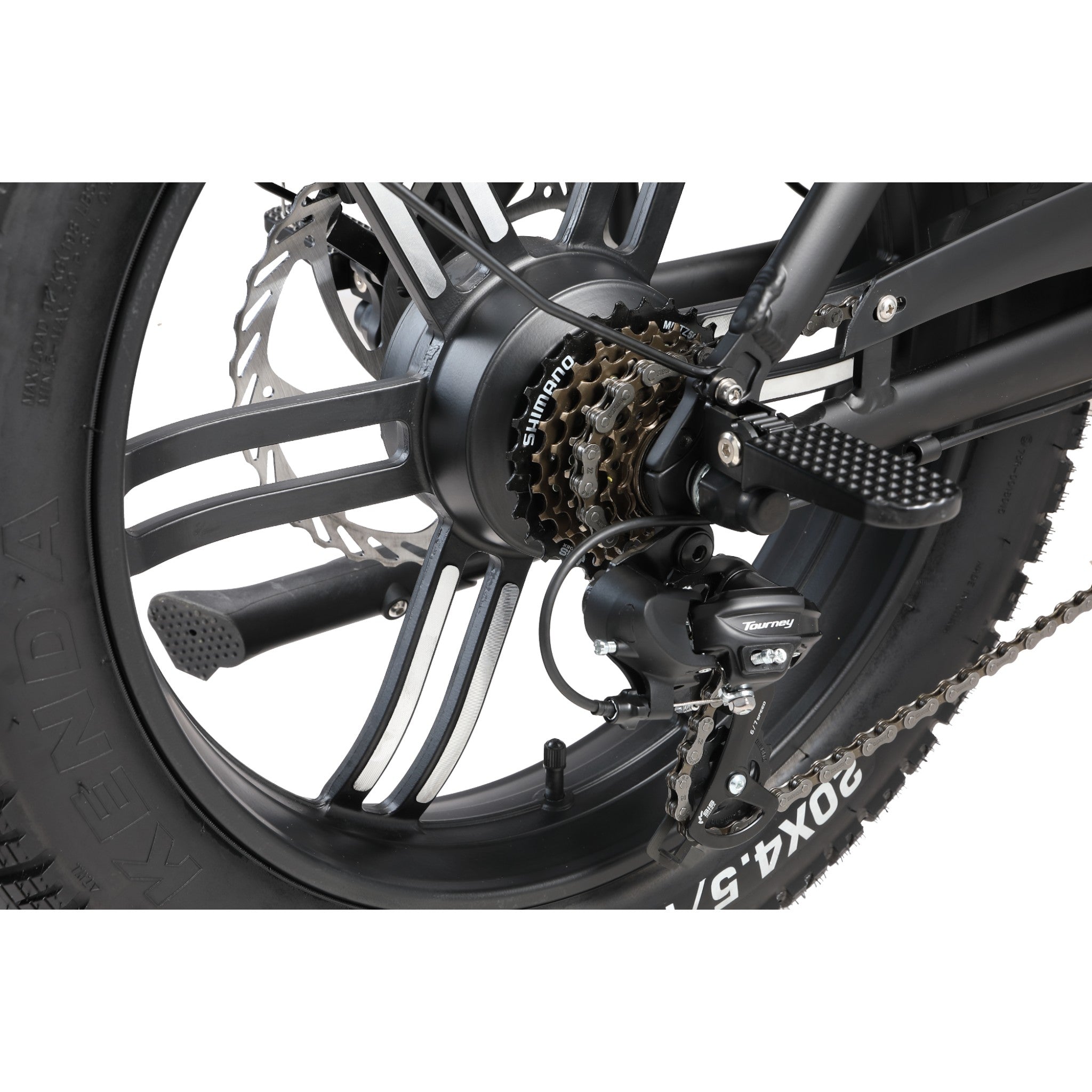 Ape Ryder A10 Pro - Fatbike - Zwart - 20x4.5 inch - Accu 36V 10Ah - 250W Achterwielmotor - Shimano 7 Versnellingen - Hydraulische Remmen