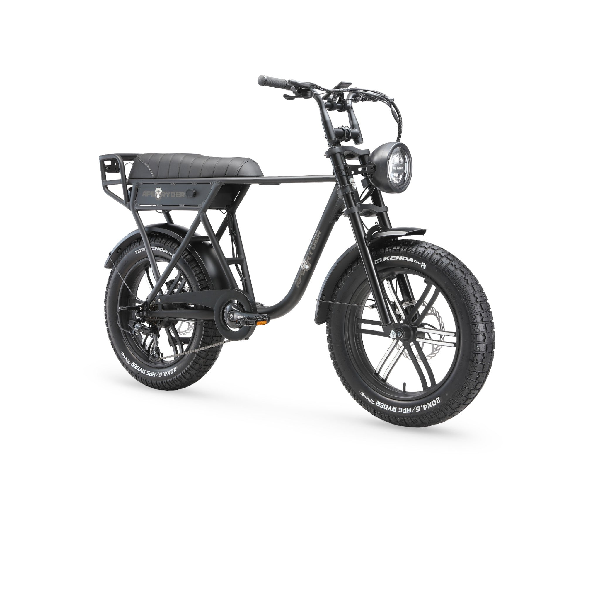 Ape Ryder A10 Pro - Fatbike - Zwart - 20x4.5 inch - Accu 36V 10Ah - 250W Achterwielmotor - Shimano 7 Versnellingen - Hydraulische Remmen