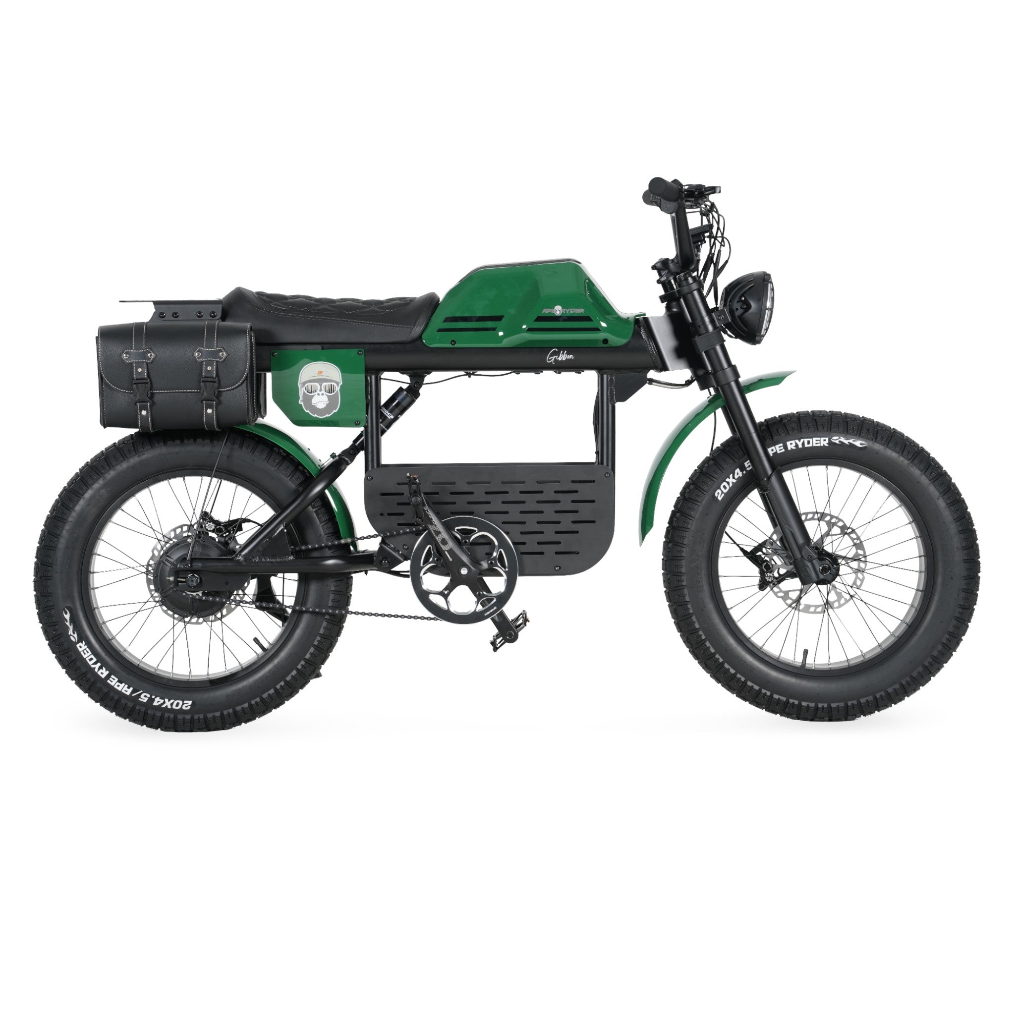 Ape Ryder Gibbon - Fatbike - Irish Groen - 20x4.5 inch - Accu 960Wh 48V, 20Ah - 250W Achterwielmotor - Hydraulische Remmen