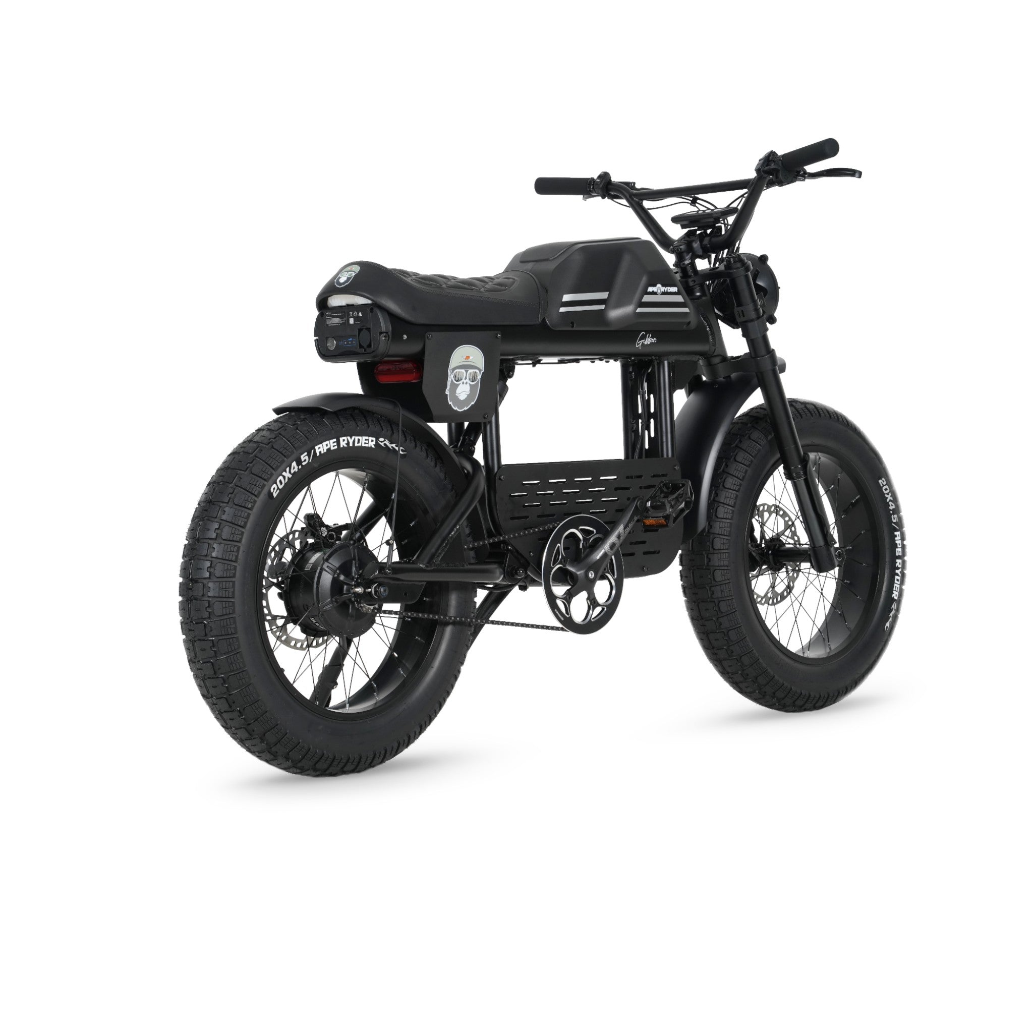 Ape Ryder Gibbon - Fatbike - Mat Zwart - 20x4.5 inch - Accu 960Wh 48V, 20Ah - 250W Achterwielmotor - Hydraulische Remmen