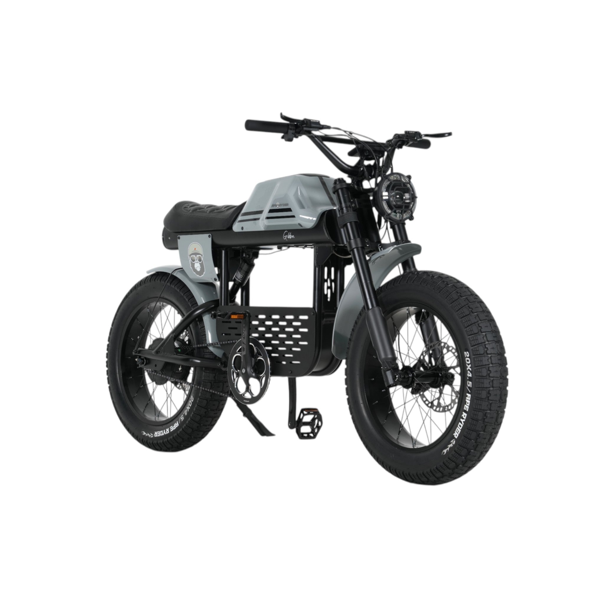 Ape Ryder Gibbon - Fatbike - Nardo Grijs - 20x4.5 inch - Accu 960Wh 48V, 20Ah - 250W Achterwielmotor - Hydraulische Remmen