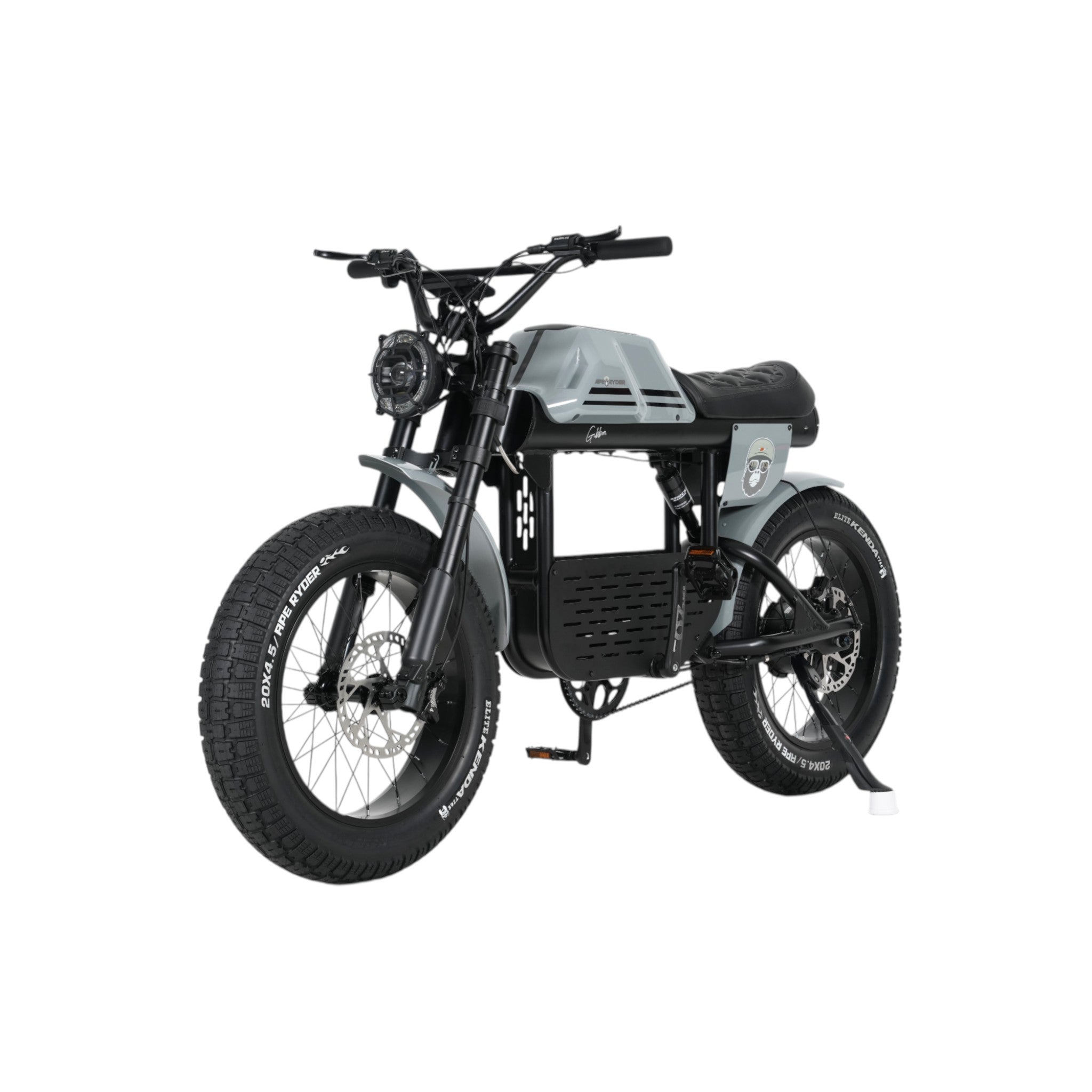 Ape Ryder Gibbon - Fatbike - Nardo Grijs - 20x4.5 inch - Accu 960Wh 48V, 20Ah - 250W Achterwielmotor - Hydraulische Remmen