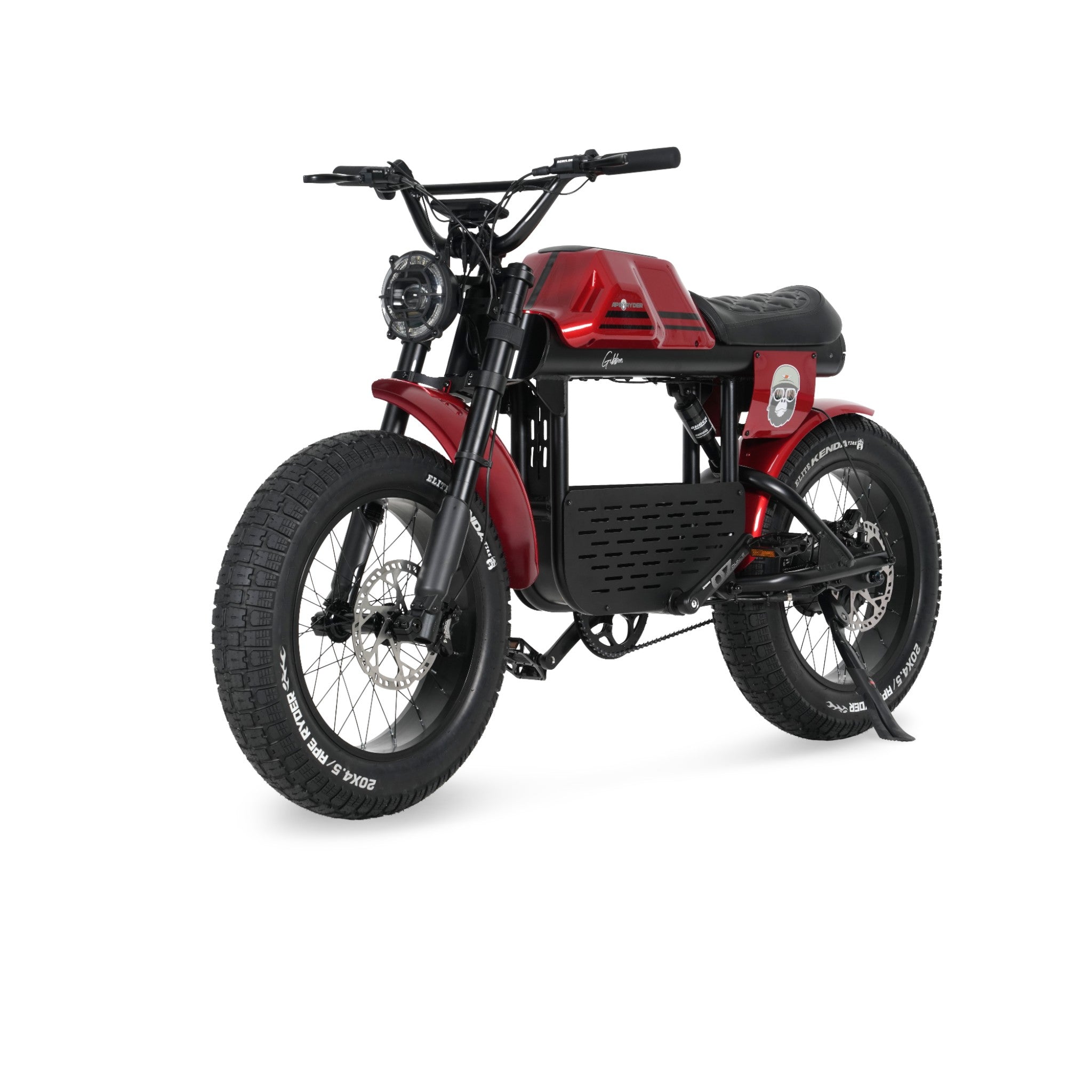 Ape Ryder Gibbon - Fatbike - Rood - 20x4.5 inch - Accu 960Wh 48V, 20Ah - 250W Achterwielmotor - Hydraulische Remmen