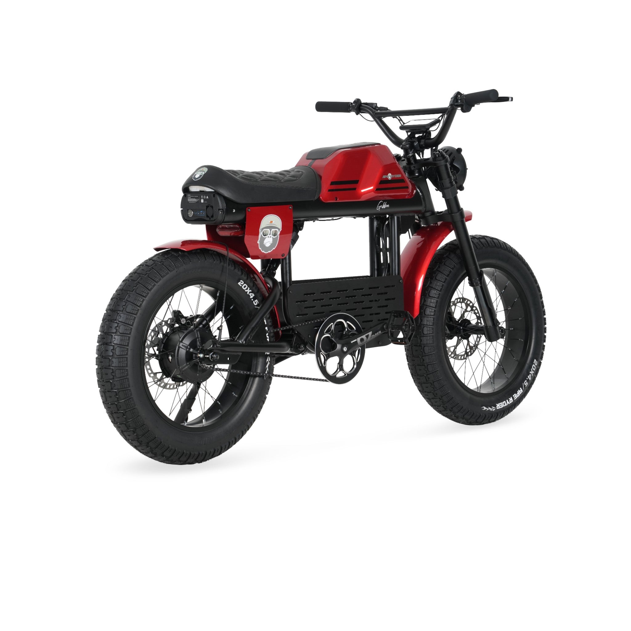 Ape Ryder Gibbon - Fatbike - Rood - 20x4.5 inch - Accu 960Wh 48V, 20Ah - 250W Achterwielmotor - Hydraulische Remmen