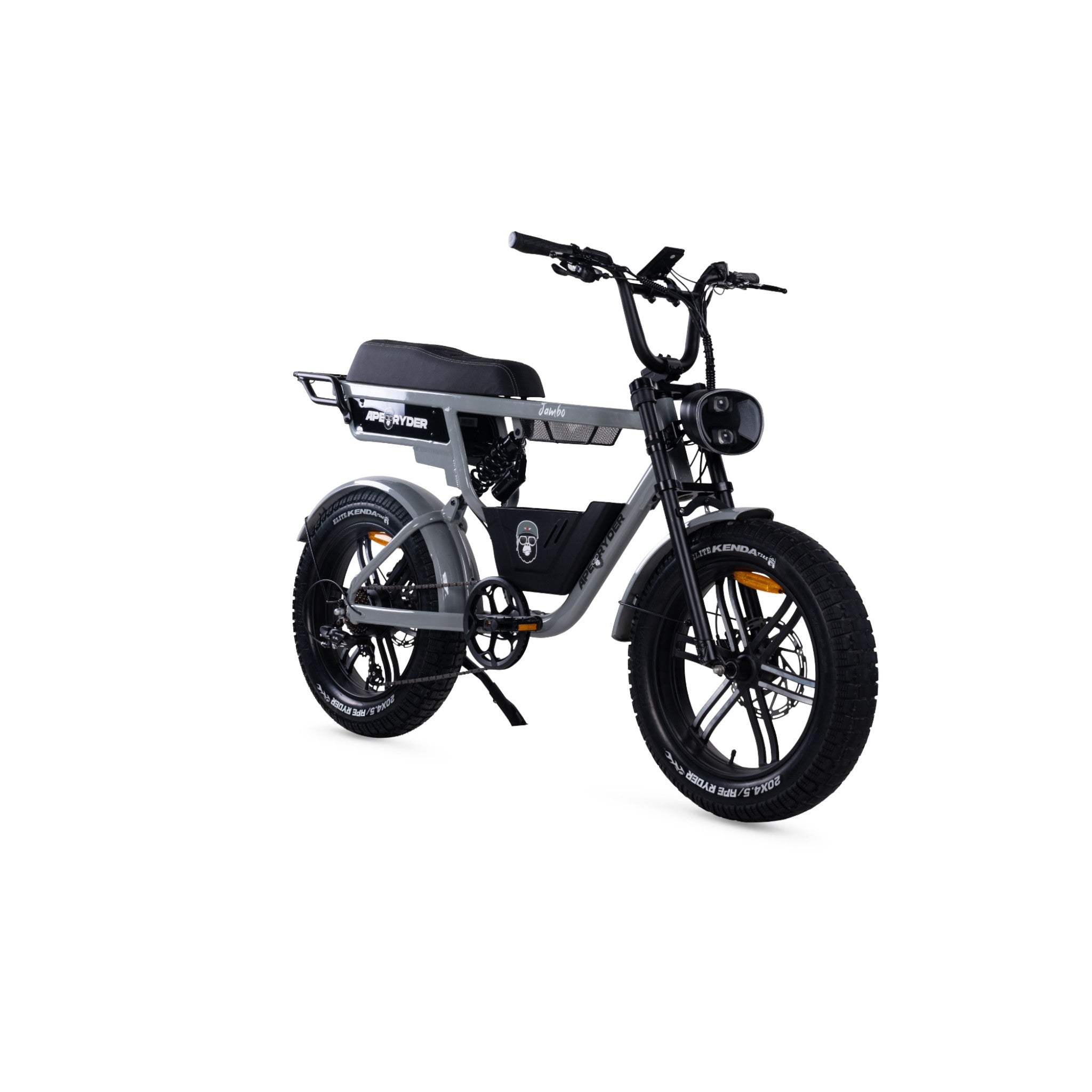 Ape Ryder Jambo - Fatbike - Nardo Grijs - 20x4.5 inch - Accu 374Wh 48V, 7.8 Ah - 250W Motor - Shimano 7 Versnellingen - Mechanische Remmen